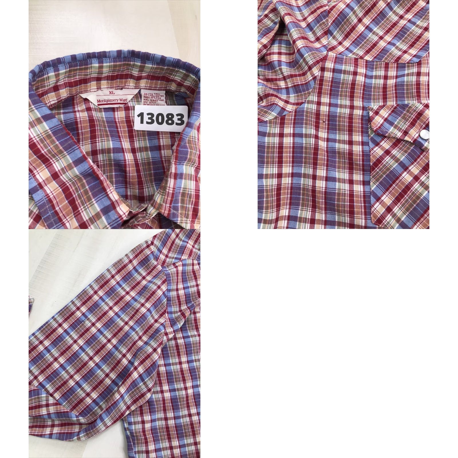 Vintage VINTAGE Montgomery Ward Western Workwear Pearl Snap Shirt XL Rockabilly Size US XL / EU 56 / 4 - 8 Thumbnail
