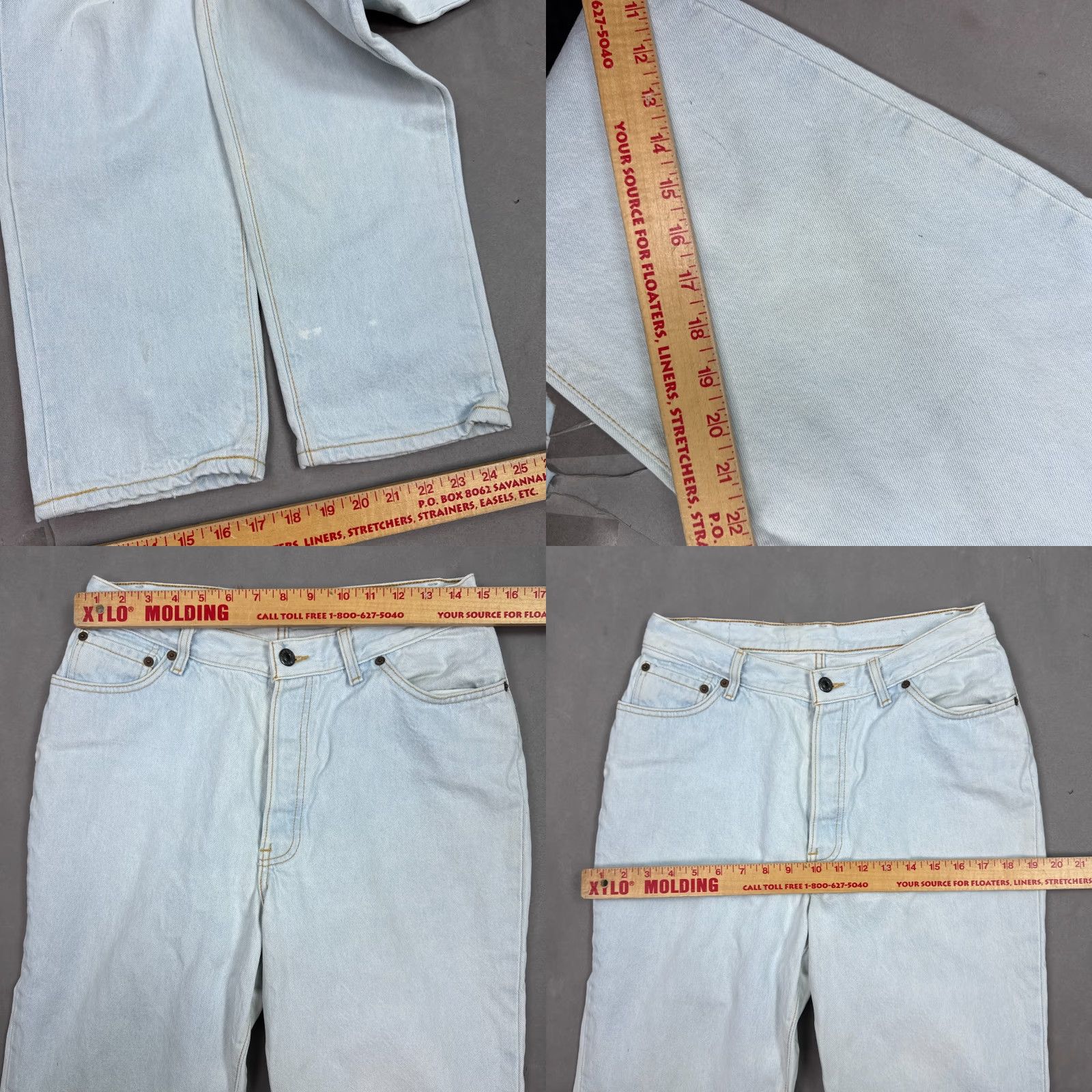 Levi's VINTAGE Levi's 501 Jeans Womens 90s Blue Button Fly 30x30 Distressed Jeans Women's 501 Series Size 30" / US 8 / IT 44 - 9 Thumbnail