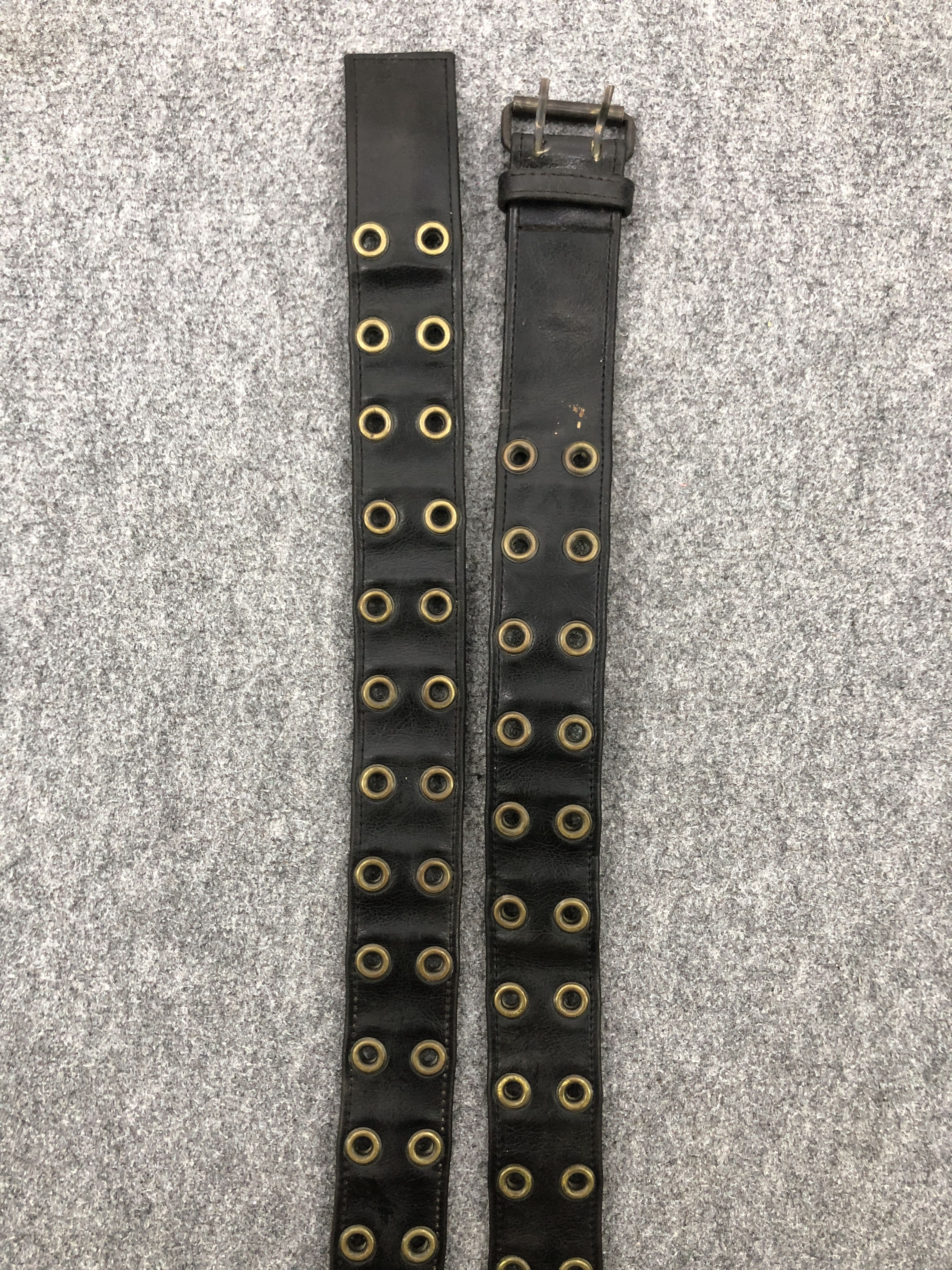 If Six Was Nine × Vintage Vintage Rivet Spike Studded Punk Style Leather Belt B0041 Size ONE SIZE - 5 Thumbnail