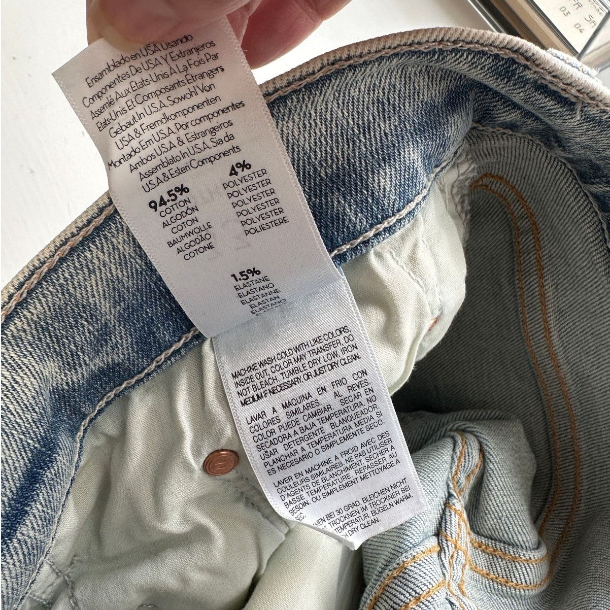 Other Mother Tomcat Straight Jeans Blue 33 Button Marrakesh Days Size 33" - 9 Thumbnail
