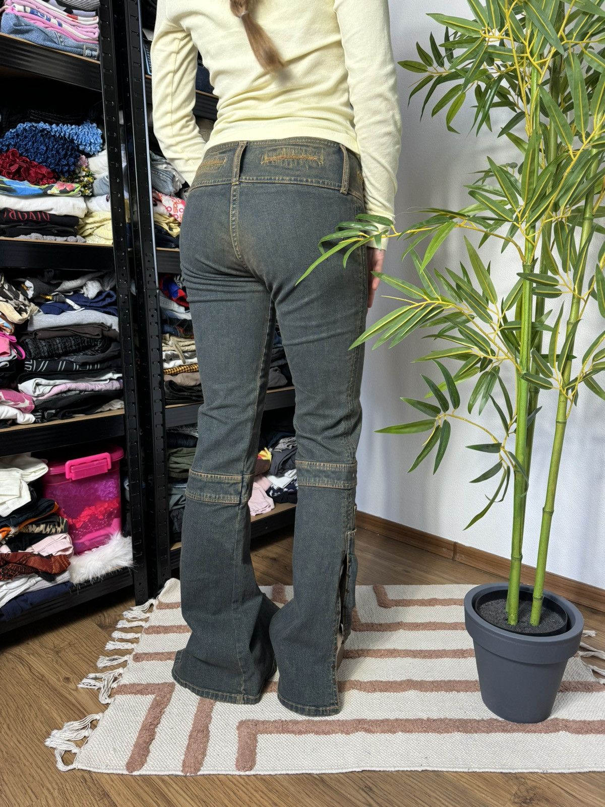 Vintage VINTAGE AVANT GARDE WASHED DENIM PANTS FLARE JEANS Size 28" / US 6 / IT 42 - 8 Thumbnail