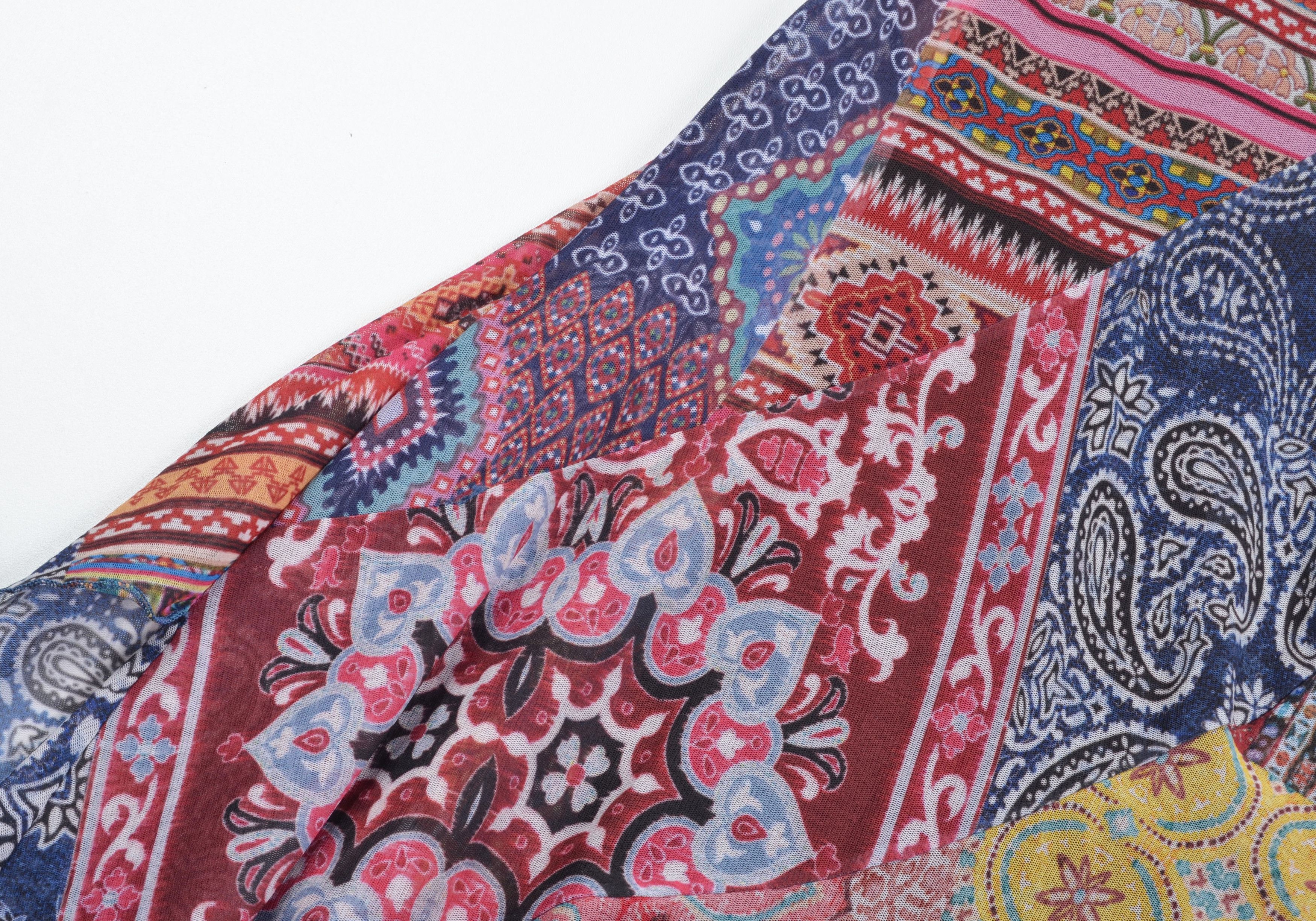 Desigual Vintage Desigual Y2K Boho Fairy Patchwork Mesh Dress Size XS / US 0-2 / IT 36-38 - 7 Thumbnail