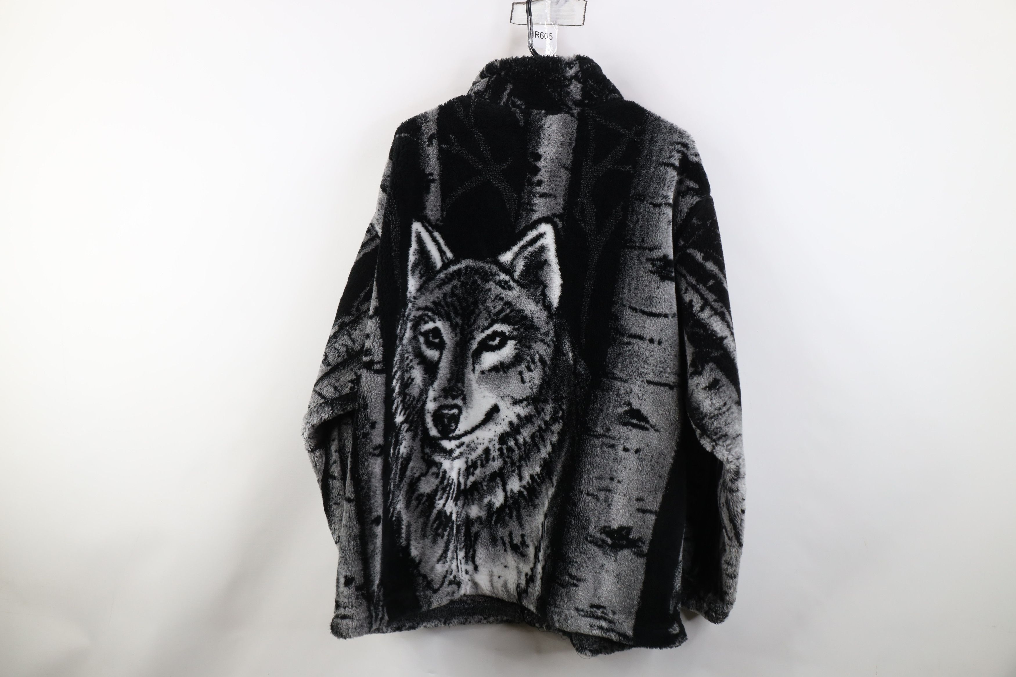 Vintage Vintage 90s Streetwear Over Print Full Zip Fleece Jacket USA Size US XL / EU 56 / 4 - 13 Thumbnail