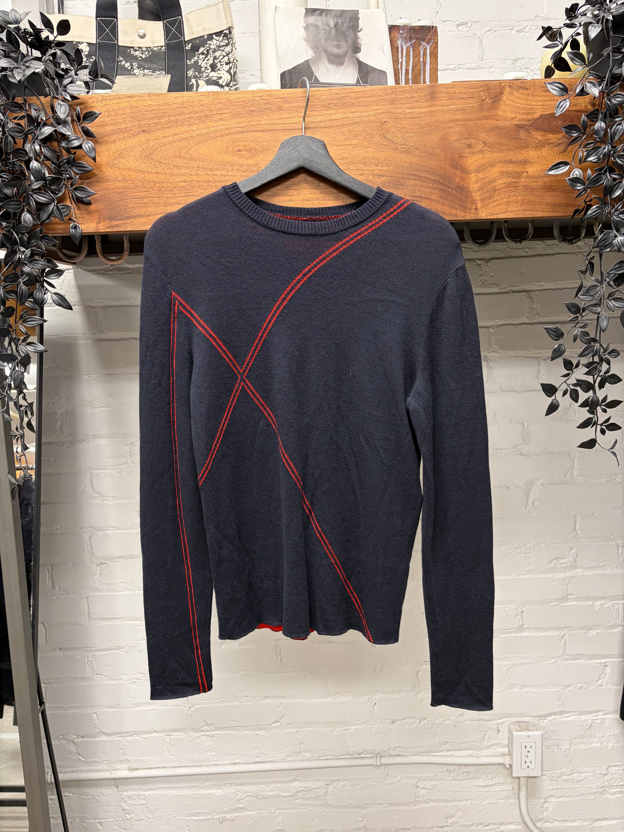 Balenciaga Balenciaga by Nicholas Ghesquiere Contrast Stitch ‘Diagonal Seam’ Long Sleeve Shirt Size US M / EU 48-50 / 2 - 1 Thumbnail