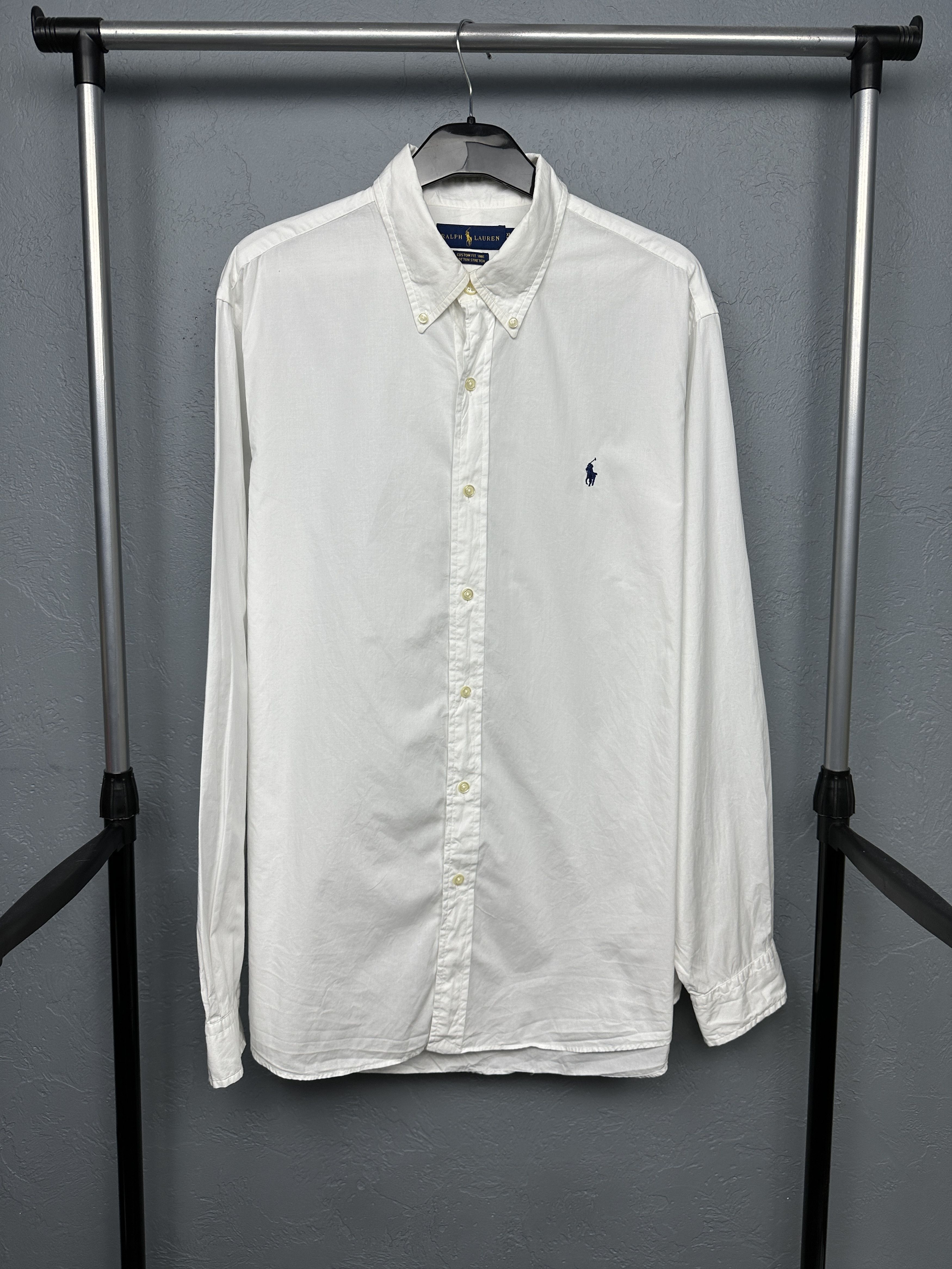 Polo Ralph Lauren Polo Ralph Lauren Mens Long Sleeve White Shirt Size US XL / EU 56 / 4 - 1 Thumbnail
