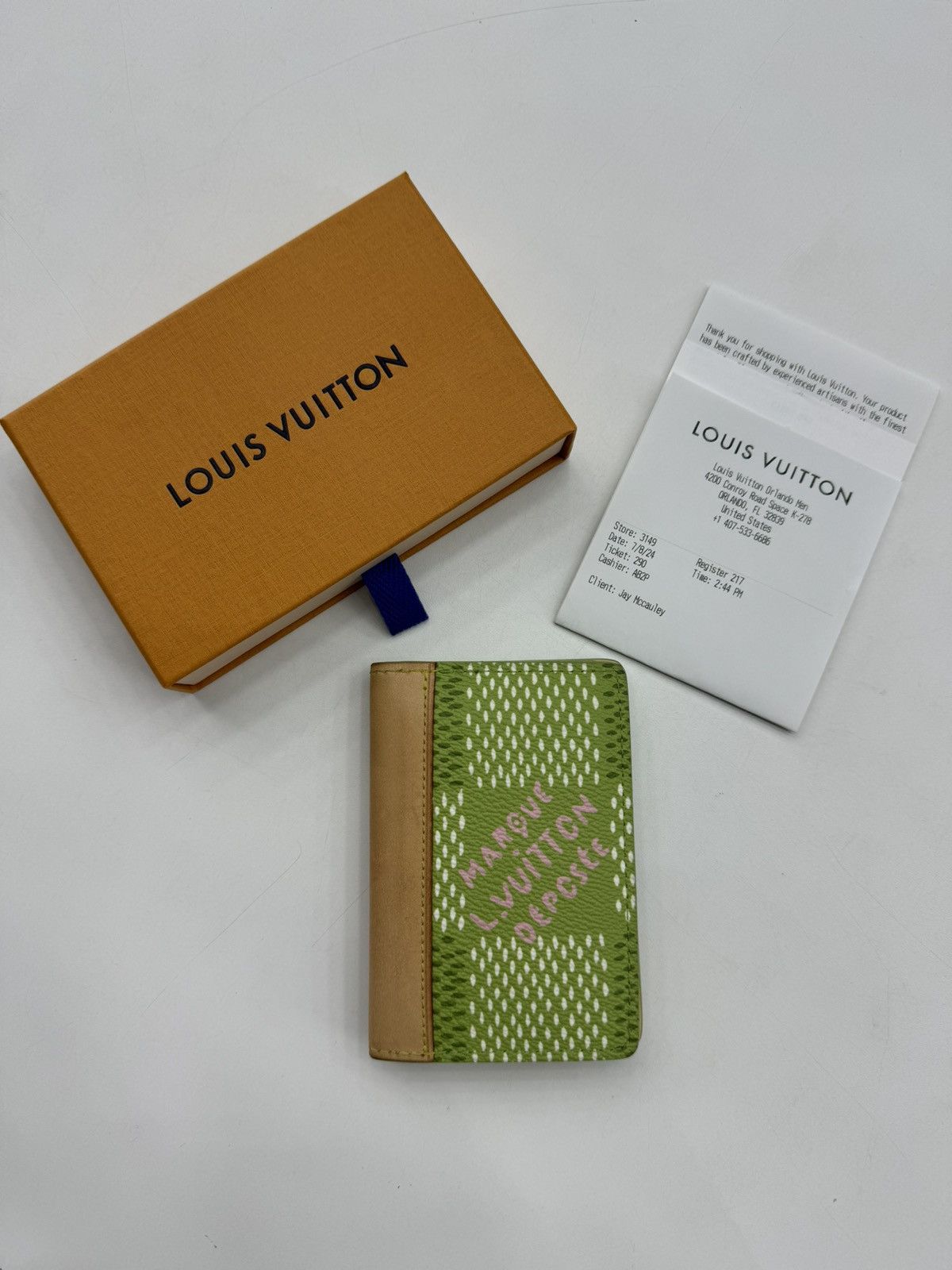 Louis Vuitton buy Monogram Papier Etui Wallet 5.9 Damaged