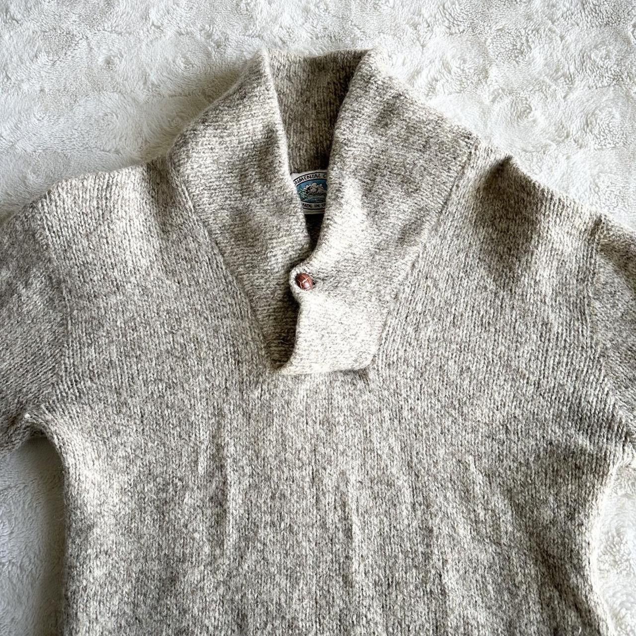 Other Vintage Sweater Mens Medium Beige Shawl Neck Wool Blend Vtg Size US M / EU 48-50 / 2 - 3 Thumbnail