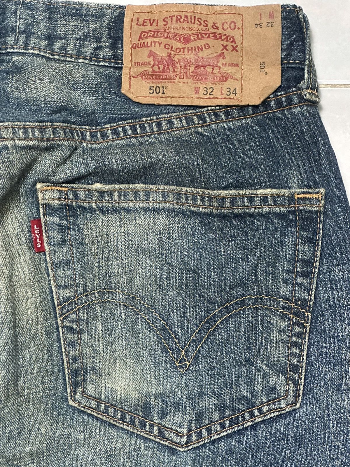 Levi's Levis 501 Vintage 90's Straight Cut Button Fly With Faded Size US 32 / EU 48 - 7 Thumbnail