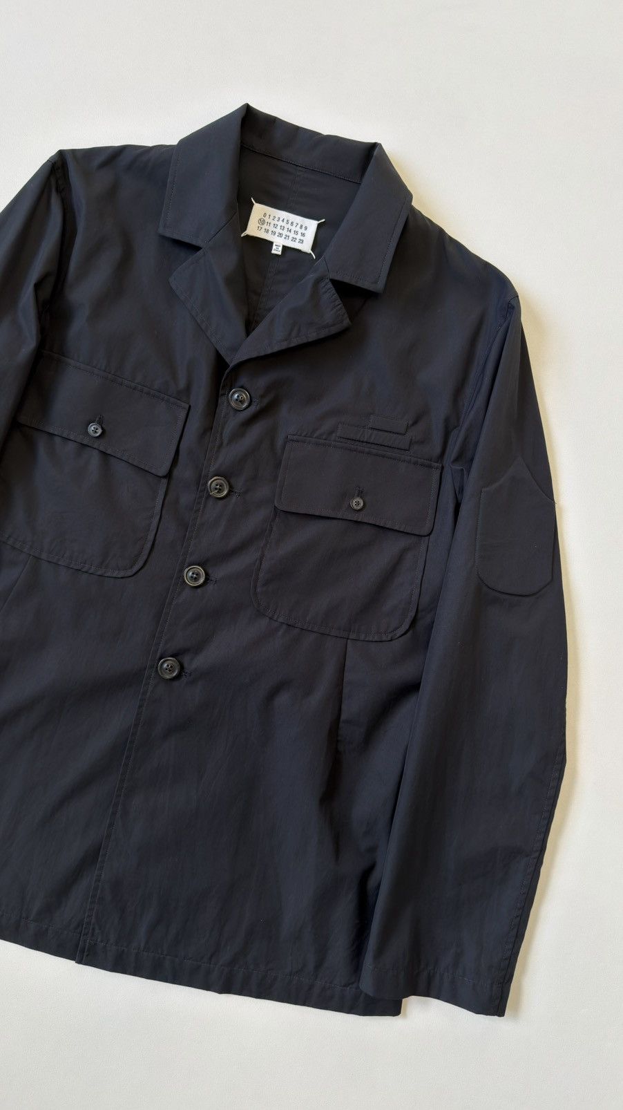 Maison Margiela S/S 19 Black Cotton Military Patch Over Shirt Size US M / EU 48-50 / 2 - 6 Thumbnail