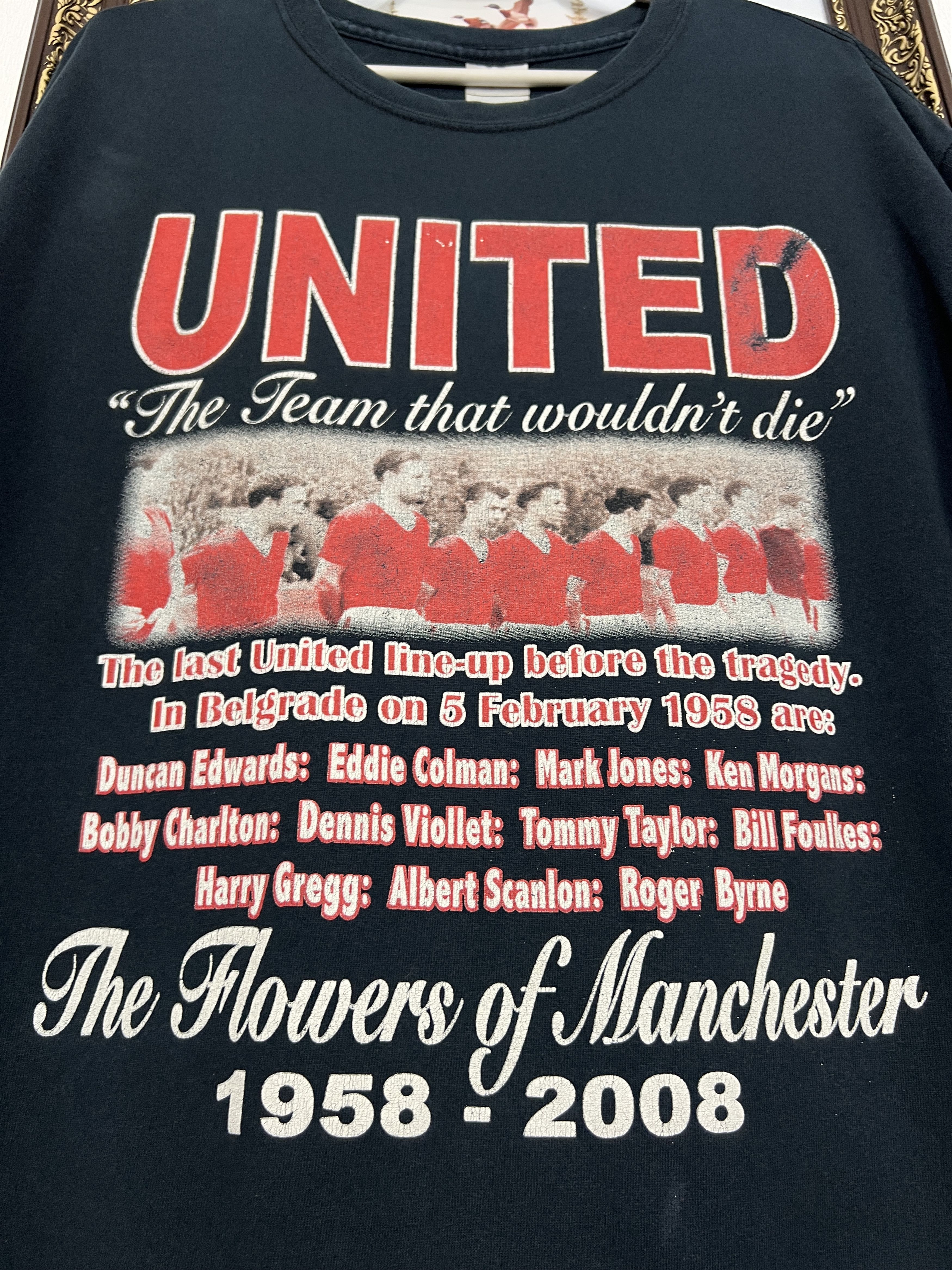Vintage Busby Babes Manchster United Football Shirt Soccer Jersey Size US L / EU 52-54 / 3 - 4 Thumbnail
