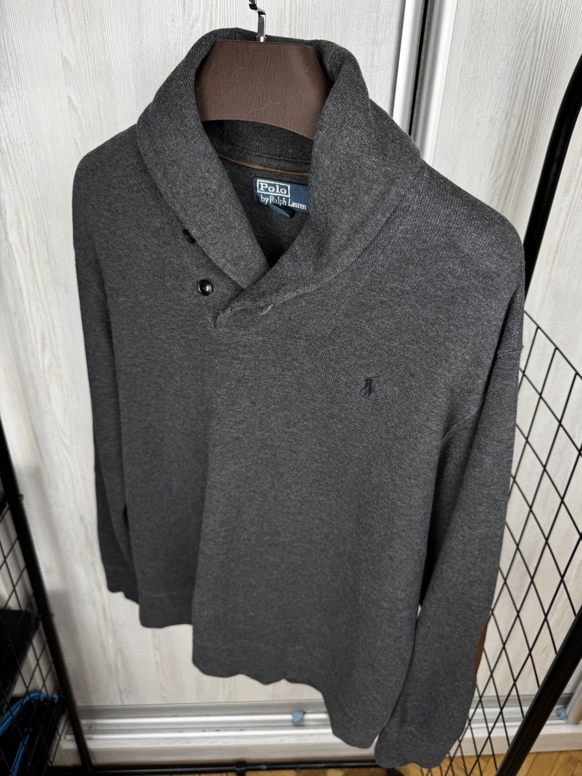 Polo Ralph Lauren Polo Ralph Lauren Luxury Cotton Shawl-Neck Pullover Sweater Size US L / EU 52-54 / 3 - 12 Thumbnail
