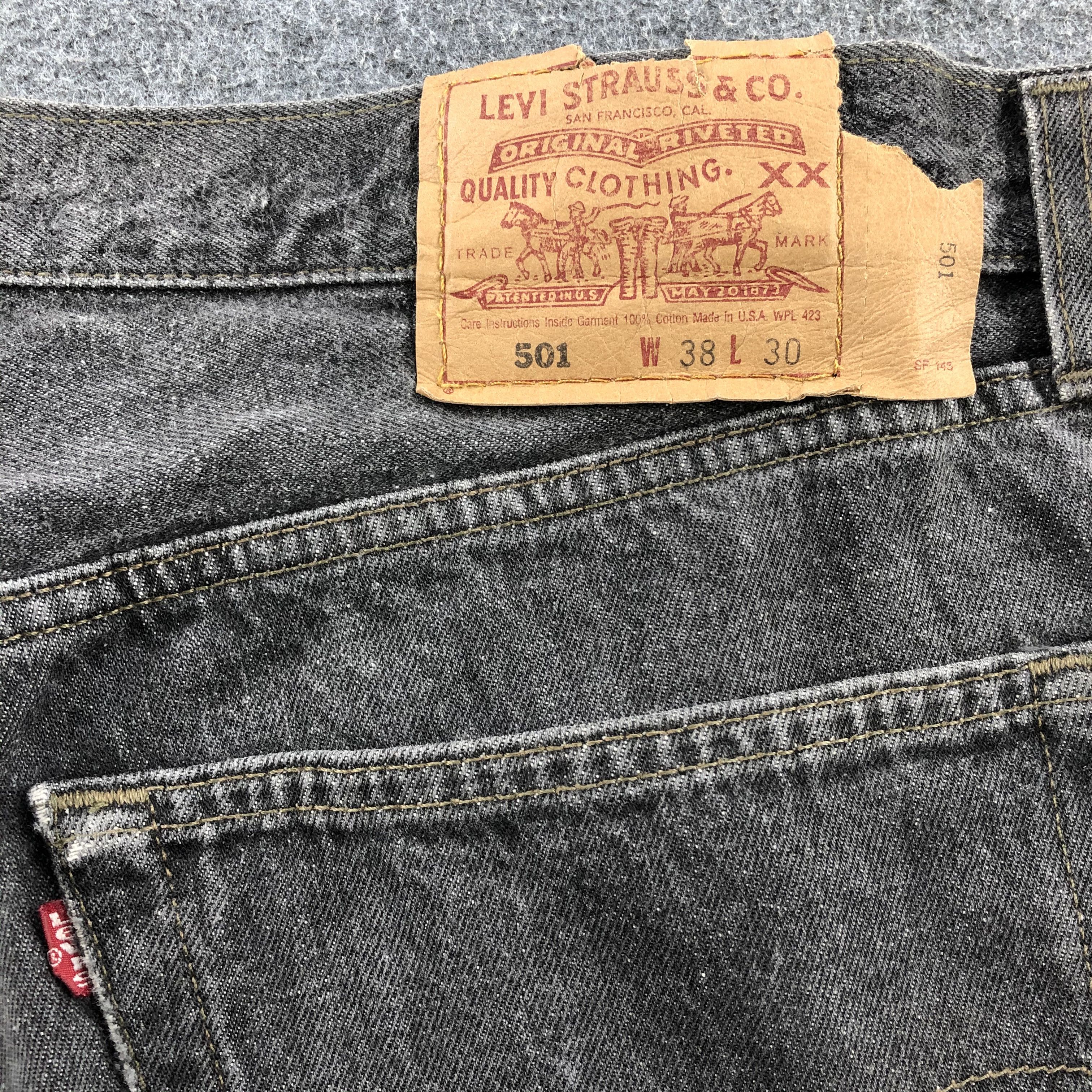 Levi's × Vintage Vintage 90s Faded Black Levis 501 Jeans-JM1511 Size US 39 - 5 Thumbnail
