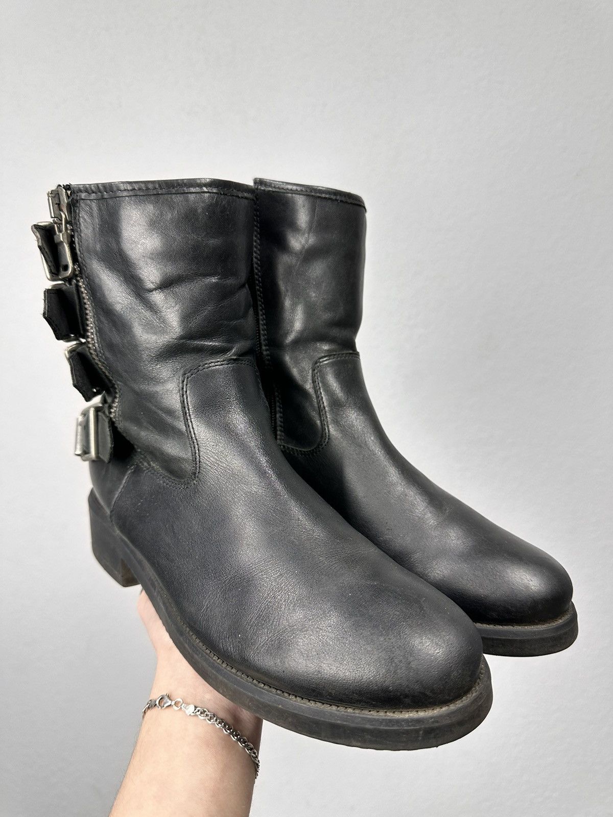 Undercover Vintage Leather Metal Boots Rick Owens Style AS 98 japan Size US 8 / EU 41 - 2 Thumbnail
