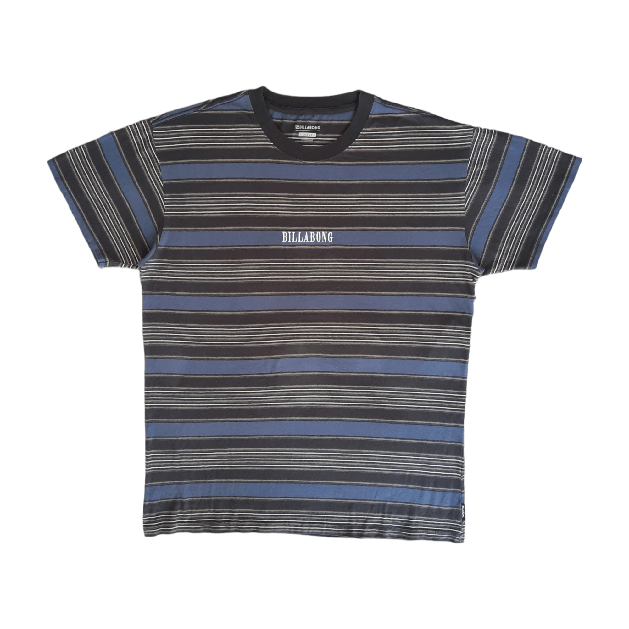 Billabong 🔥Billabong spellout embroidery stripes tshirt Size US L / EU 52-54 / 3 - 1 Thumbnail