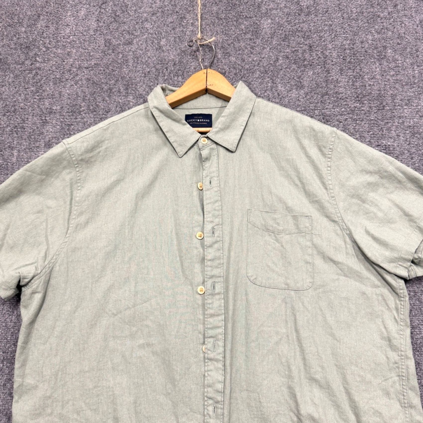 Lucky Brand Lucky Brand Dress Shirt Men's XL Button Up 100% Cotton Gray Casual California Gray Men XL Regular Size Shirt Size US XL / EU 56 / 4 - 7 Thumbnail