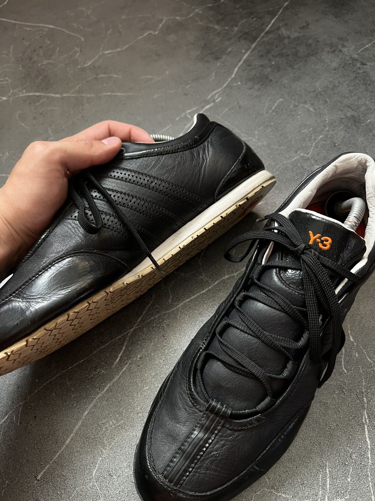 Yohji Yamamoto Y-3 Yohji Yamamoto leather low trainers Size US 10.5 / EU 43-44 - 6 Thumbnail
