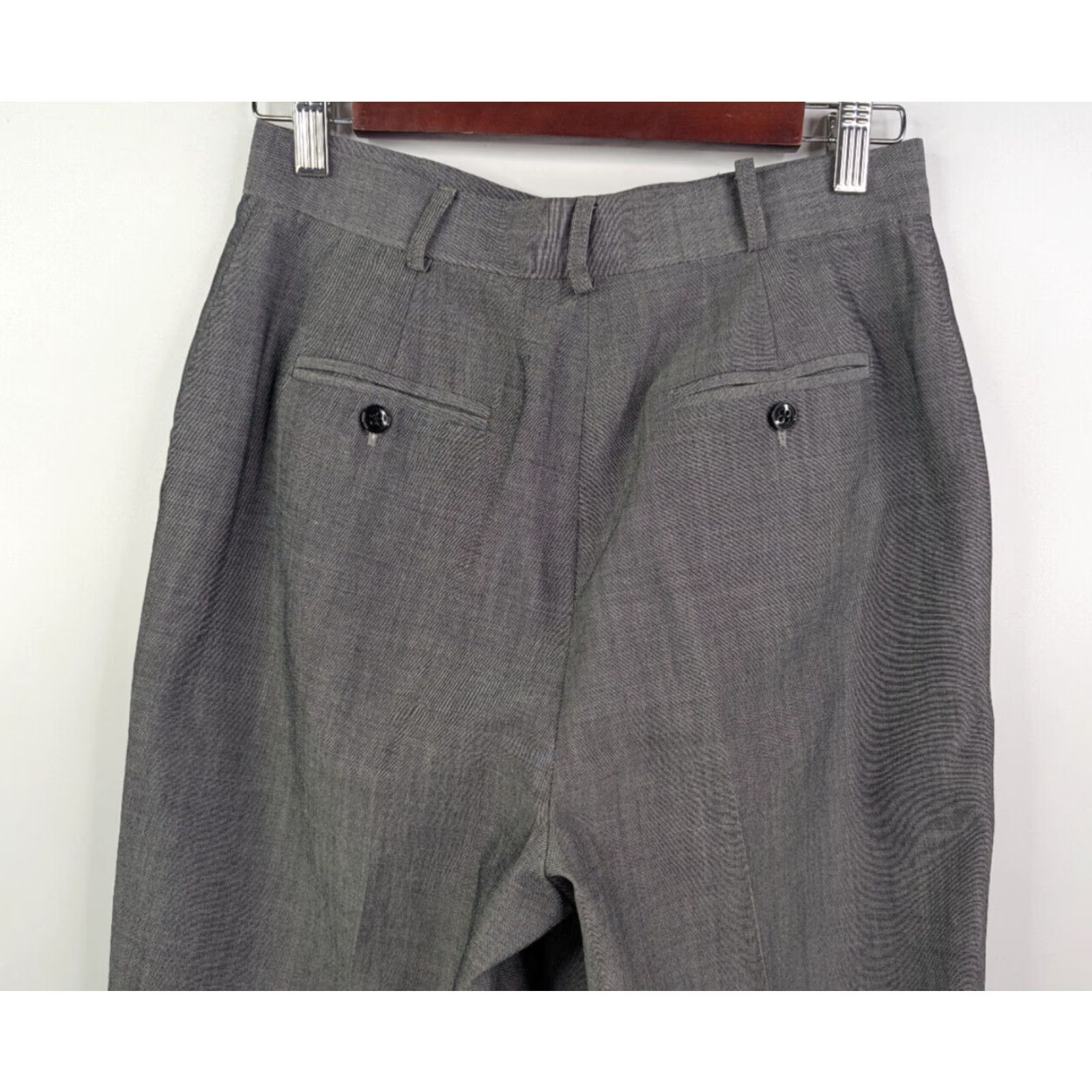 Ralph Lauren Lauren Ralph Lauren Womens Pants 6 Grey Wool Rayon Pleated Career Trouser Lined Size 28" / US 6 / IT 42 - 5 Thumbnail