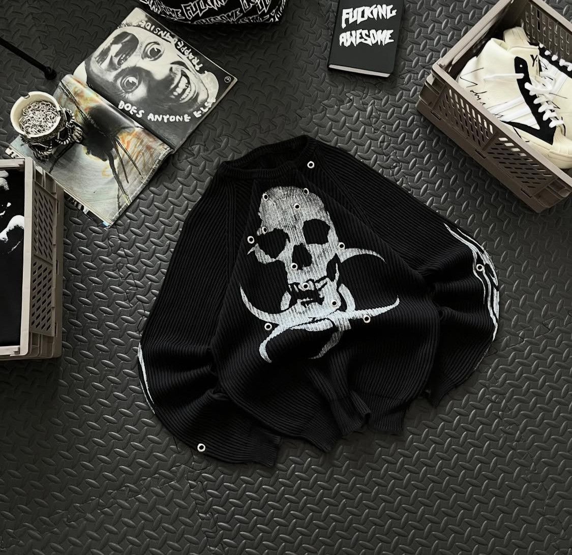 Other Avant garde y2k skull sweater Size US M / EU 48-50 / 2 - 4 Thumbnail