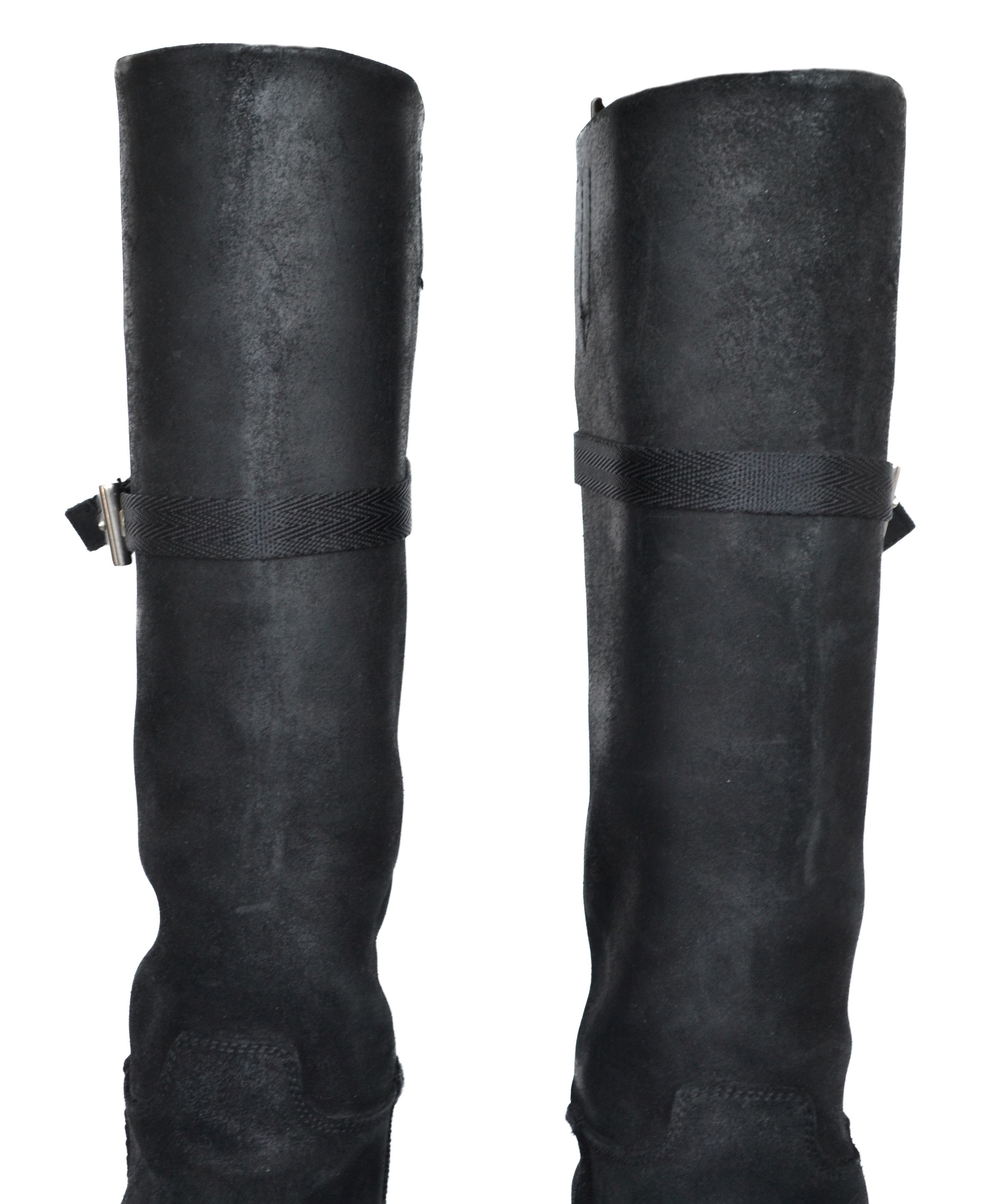 Prada PRADA Boots Black Aged Leather Buckle Riding Size 36 Size US 6 / IT 36 - 8 Thumbnail