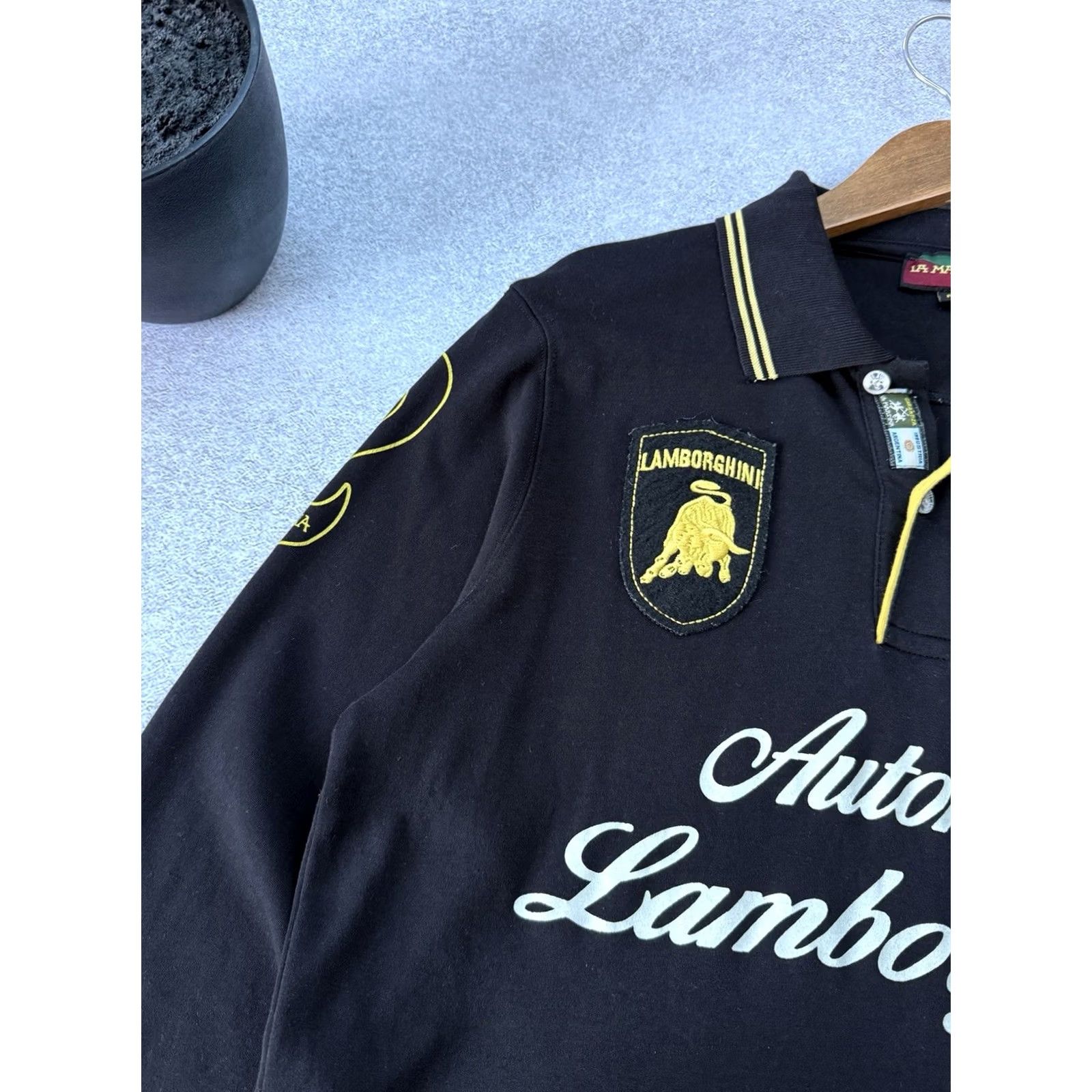 La Martina La Martina Automobili Lamborghini Racing Long Sleeve Shirt Mens M Black Vintage Size US M / EU 48-50 / 2 - 5 Thumbnail