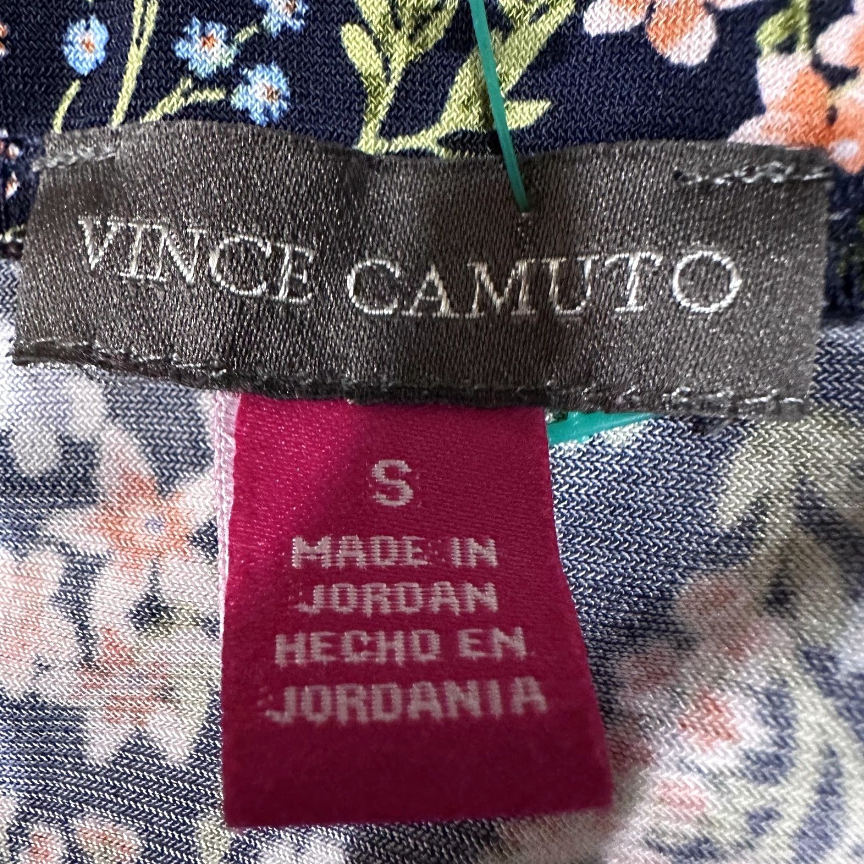 Vince Camuto Vince Camuto Blouse S Blue Floral V-Neck Long Sleeve Feminine Womens Shirt Clothing Size S / US 4 / IT 40 - 7 Thumbnail