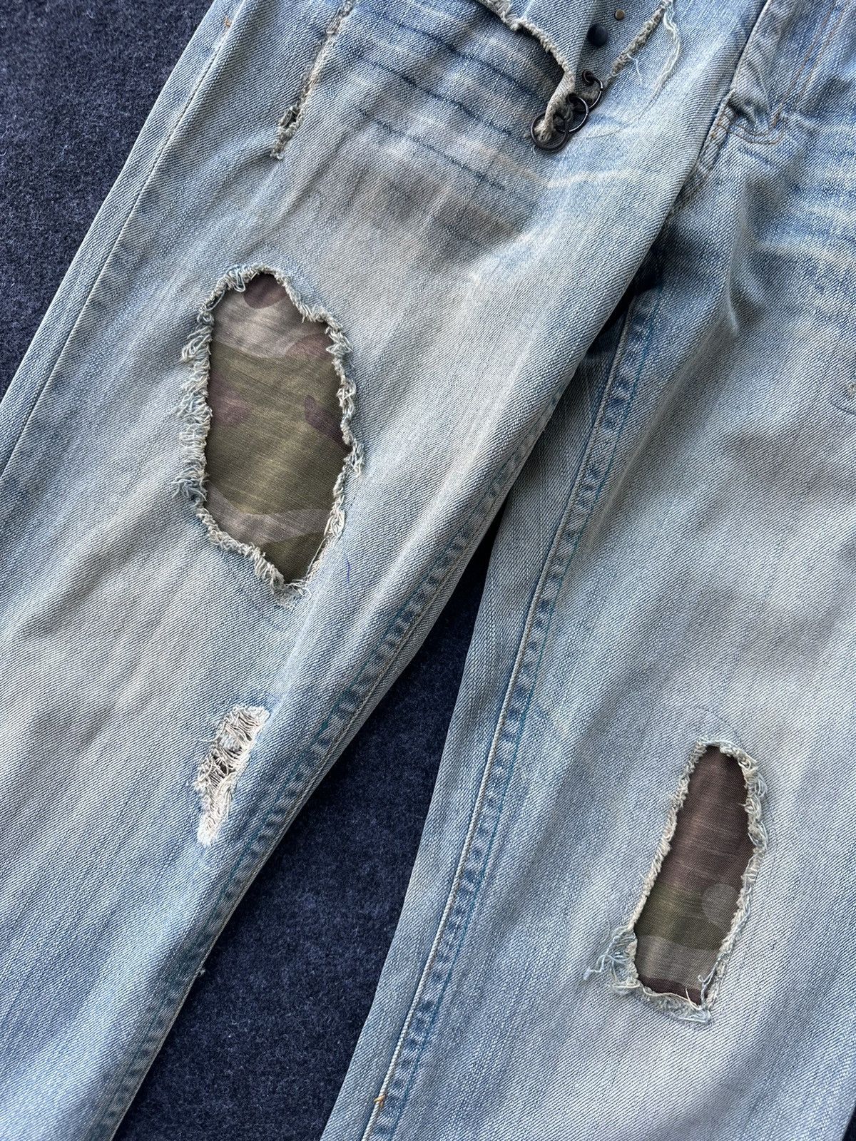 PPFM Vintage Gumu International Distressed Denim 32x33 D171 Size US 32 / EU 48 - 5 Thumbnail