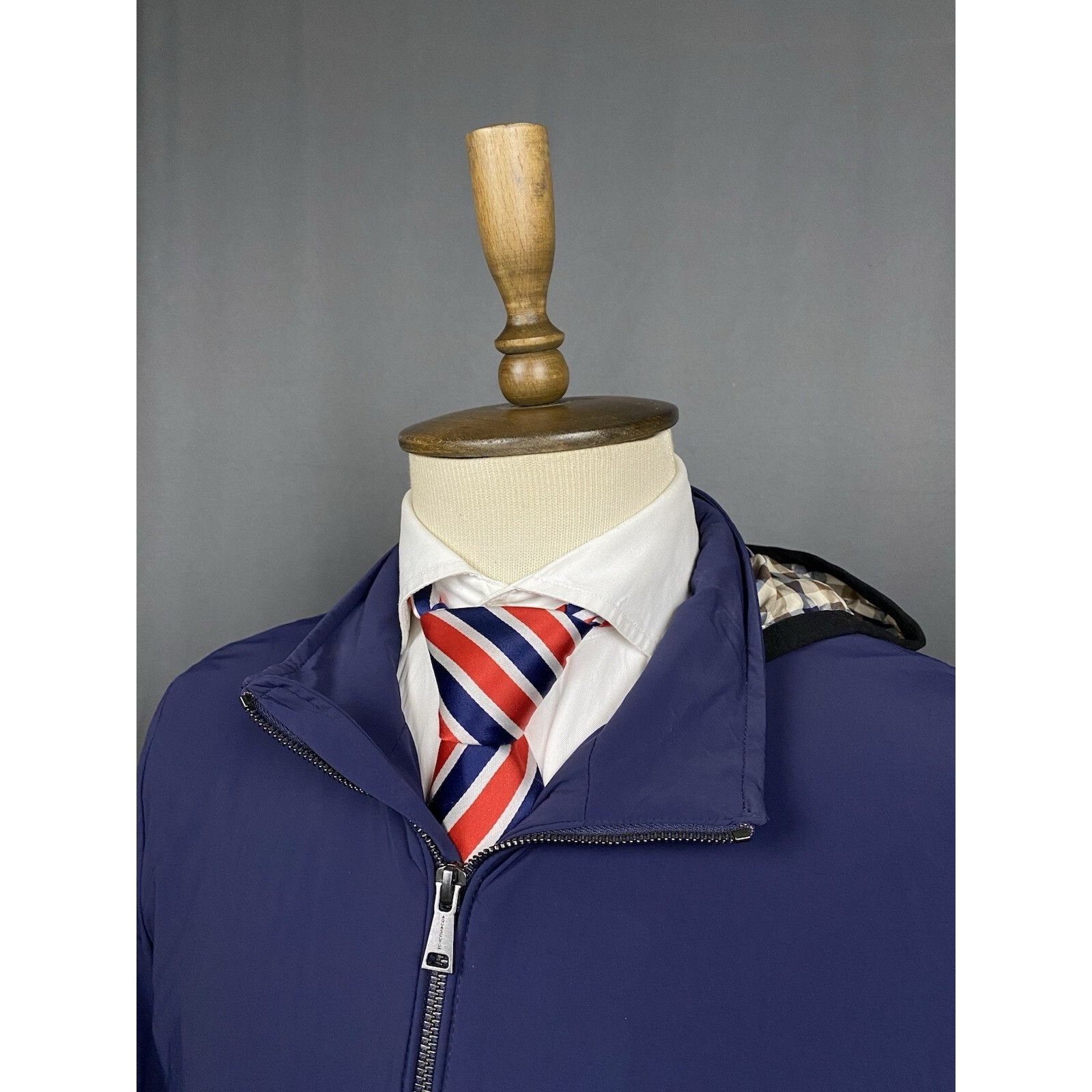 Aquascutum Aquascutum Check Men's Blue Windbreaker Jacket Size L Size US L / EU 52-54 / 3 - 5 Thumbnail