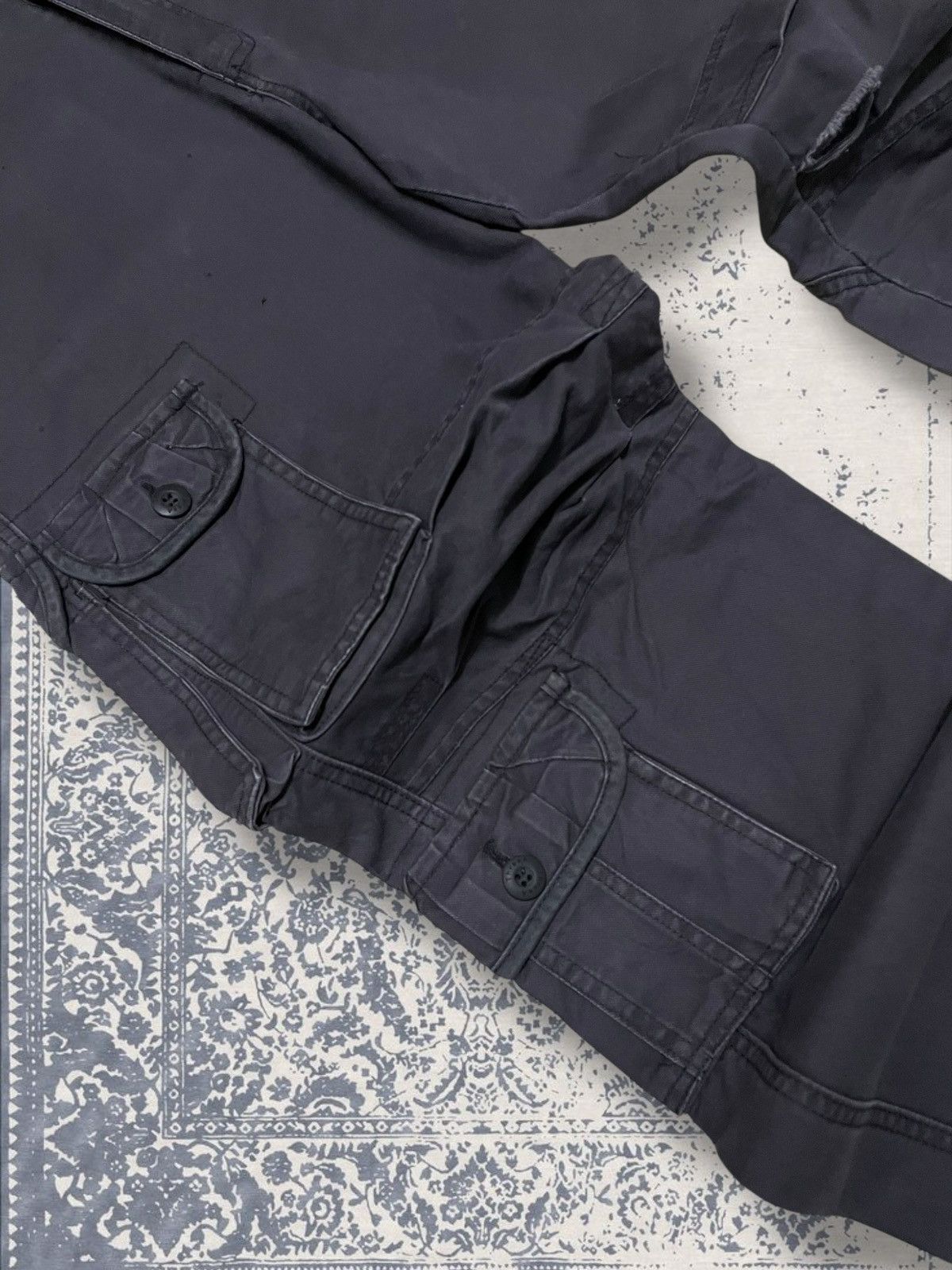 Designer × Japanese Brand × Vintage Vintage 1990s Japan Designer Qianyige Faded Cargo Combat Size US 33 - 8 Thumbnail