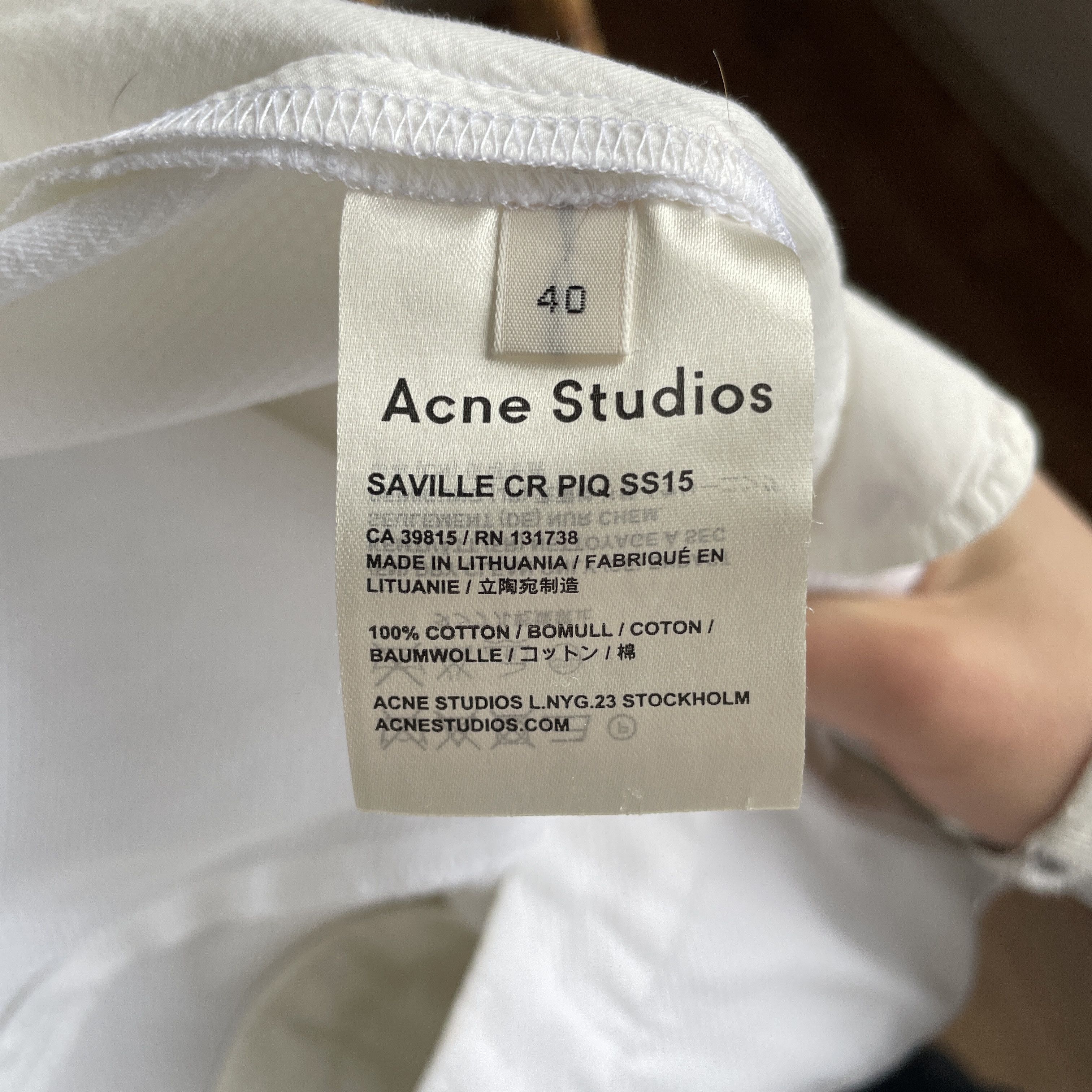 Acne Studios Acne Studios SS 15 Saville Pique Cotton Cropped Womens Pants Size 27" / US 4 / IT 40 - 10 Thumbnail
