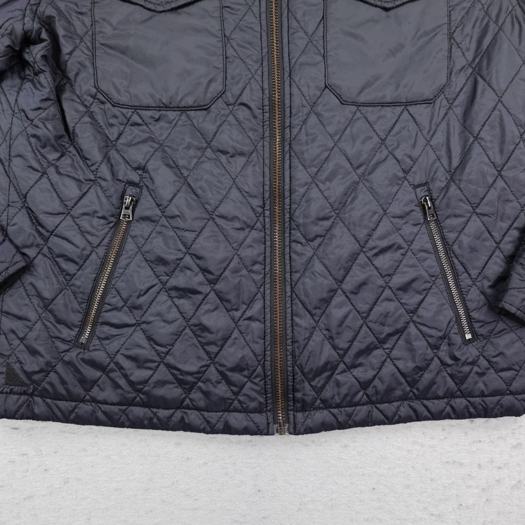 UNTUCKit UNTUCKit Jacket Mens L Black Marne Diamond Quilted Puffer Zip Up Bomber Coat Modern Style Size US L / EU 52-54 / 3 - 4 Thumbnail