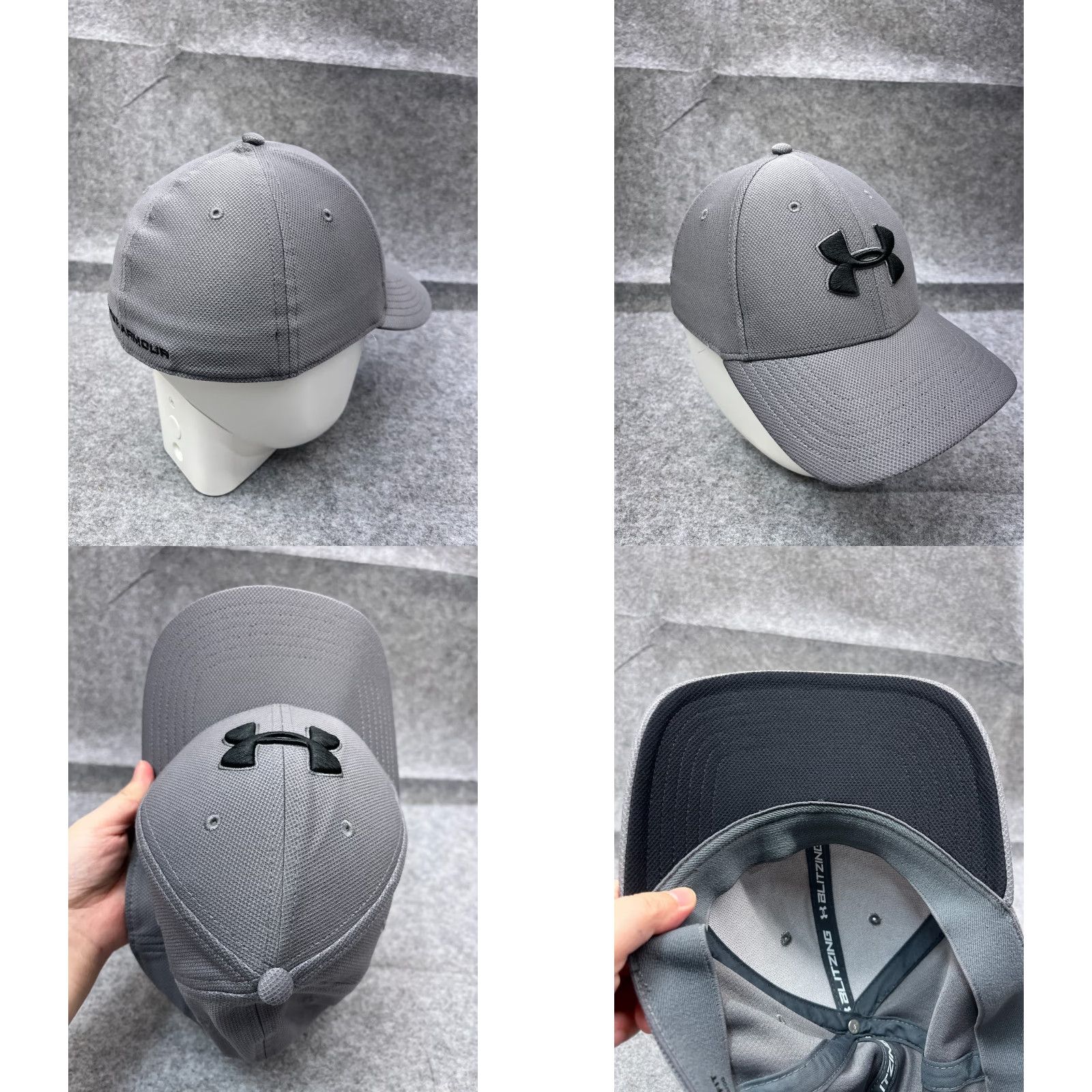 Under Armour Under Armour Hat Cap Fitted Adult XL Gray 100% Polyester Classic Fit Baseball Cap Unisex Adults Size ONE SIZE - 8 Thumbnail