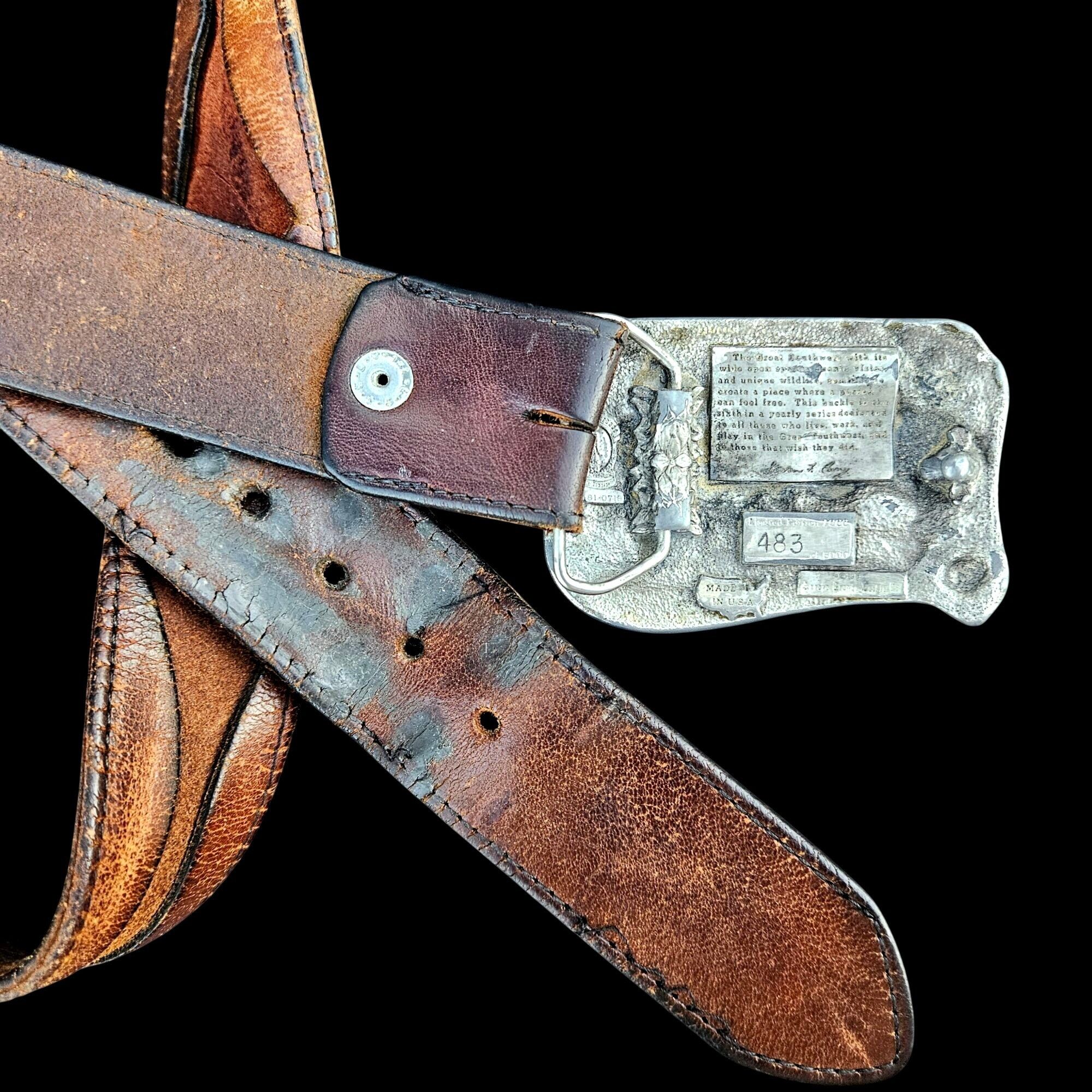 Vintage Vintage 1980s Western Great Southwest Silver Tone Buckle 3. Size ONE SIZE - 6 Thumbnail