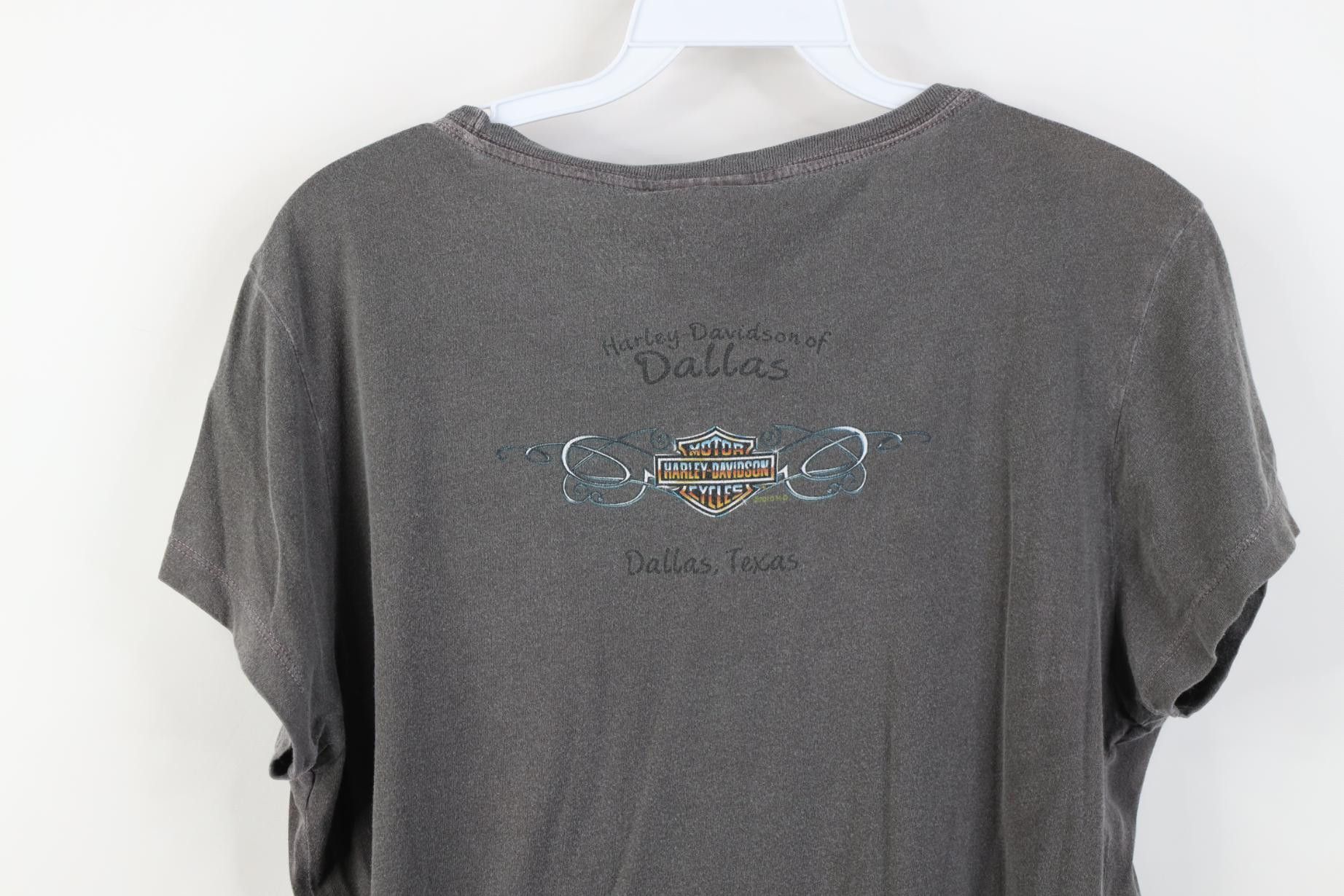 Harley Davidson Vintage Y2K Harley Davidson Tribal Eagle Stonewash T-Shirt Size L / US 10 / IT 46 - 13 Thumbnail