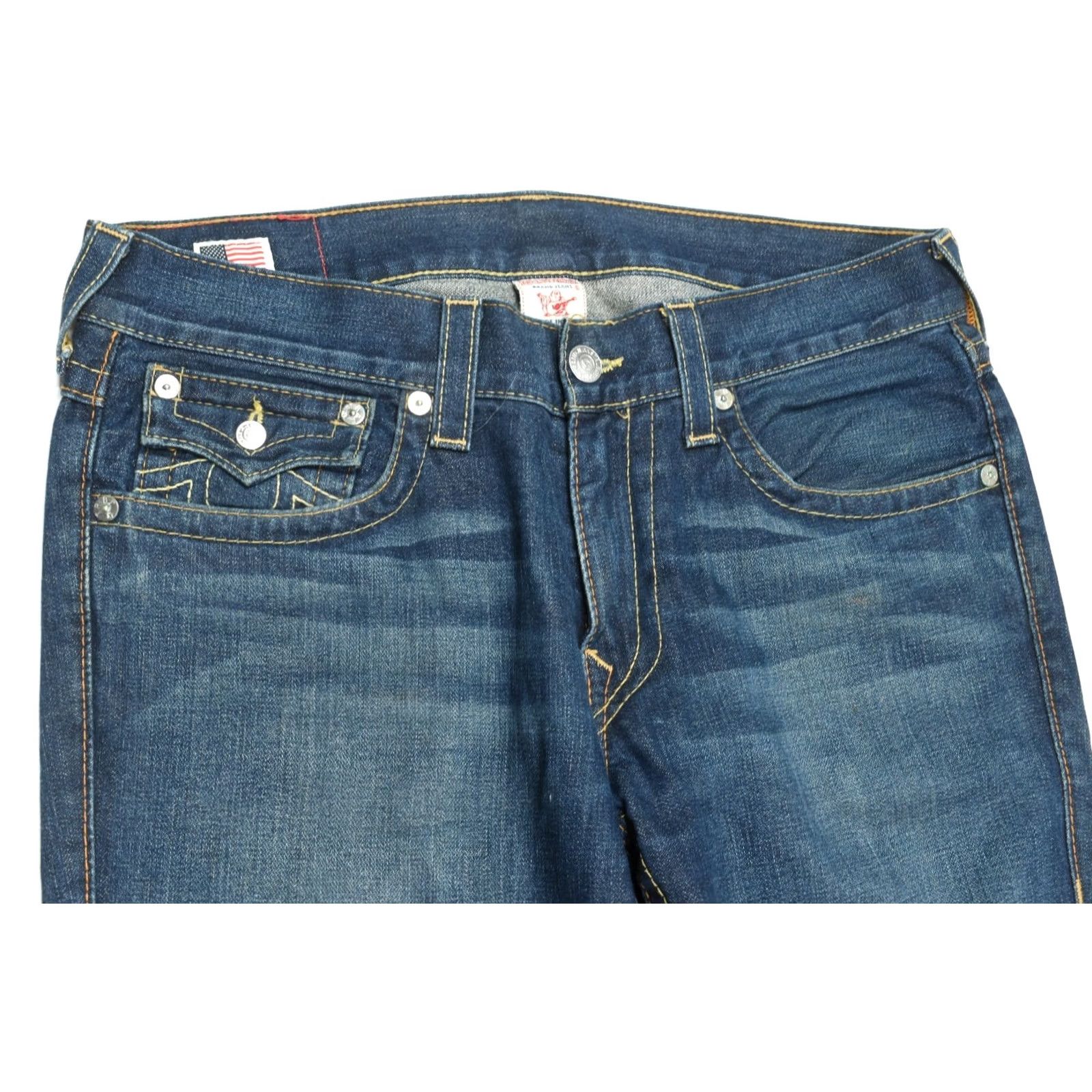 True Religion VINTAGE True Religion BILLY Bootcut Jeans Mens 34 Blue Flap-Pockets Made in USA Size US 34 / EU 50 - 3 Thumbnail