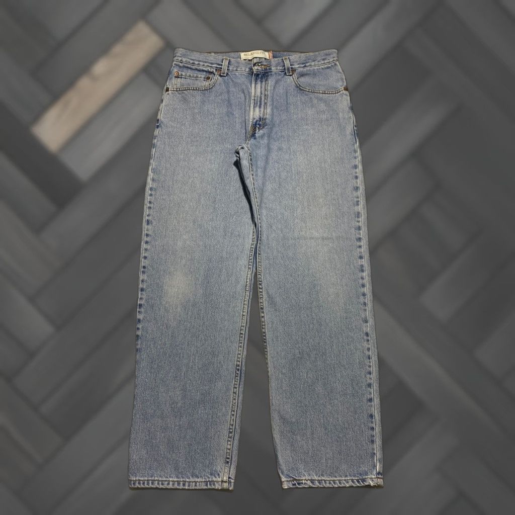 Levi's Levi's 550 Jeans Mens 34×30 Blue Denim Relaxed Fit Light Vintage 90s Straight Jeans Mens W34 L30 Clothing Size US 34 / EU 50 - 1 Thumbnail