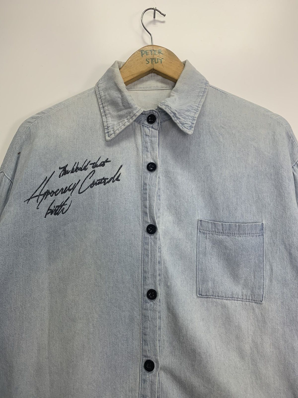 Japanese Brand × Vintage Vintage Denim denim button up Size US M / EU 48-50 / 2 - 3 Thumbnail
