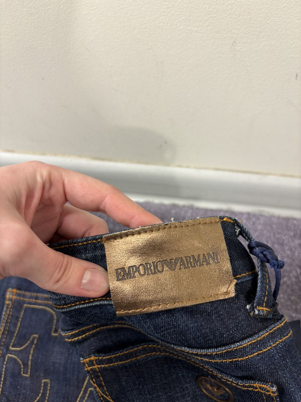 Emporio Armani Emporio Armani Cameron NWT Women’s Navy Blue Denim Jeans Size 25" / US 0 / IT 36 - 23 Thumbnail