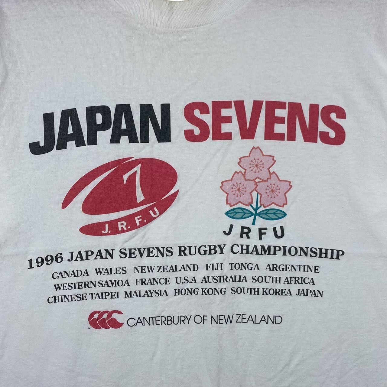 Canterbury of New Zealand Vintage 1996 CANTERBURY JAPAN RUGBY Seven Tee Shirt Top Size US S / EU 44-46 / 1 - 3 Thumbnail