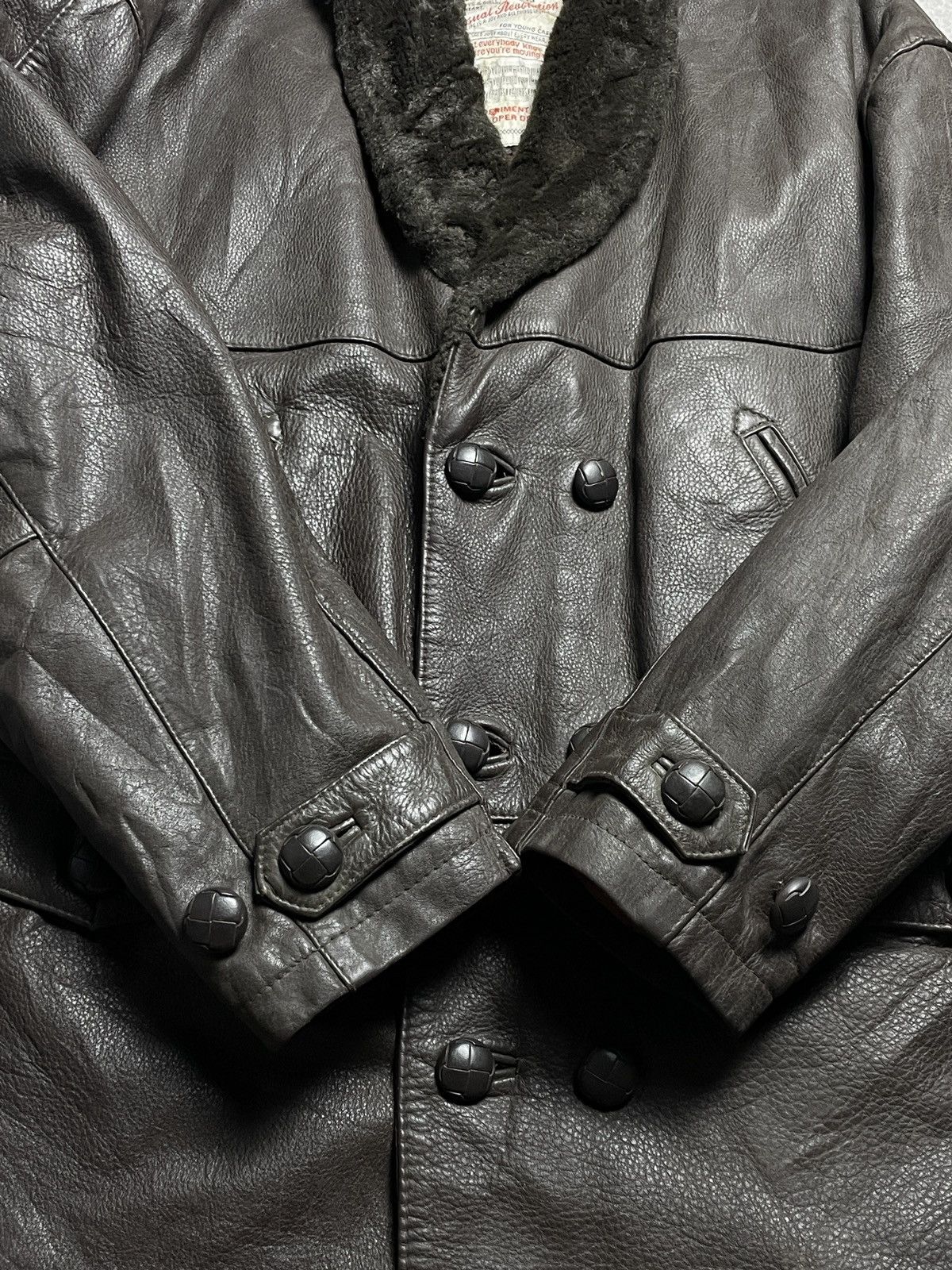 Japanese Brand 1950’s Saburoku Projects - Double Breasted Cow Leather Coat Size US L / EU 52-54 / 3 - 14 Thumbnail