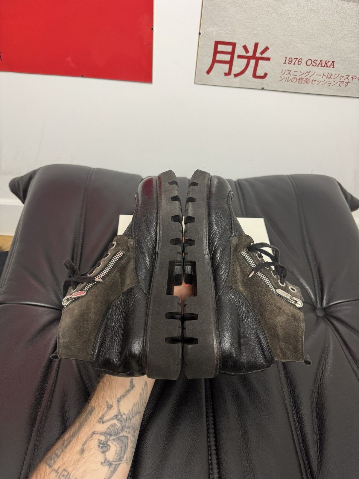 RoccoP RoccoP Vintage AvantGarde Platform Derby Leather Boots Grail Size US 8 / EU 41 - 7 Thumbnail