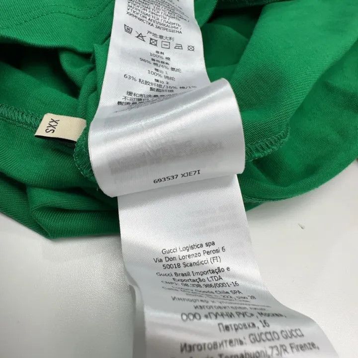 Gucci Gucci Green Logo Print Long Sleeve Dress-2507 Size XXS / US 00 / IT 34 - 3 Thumbnail