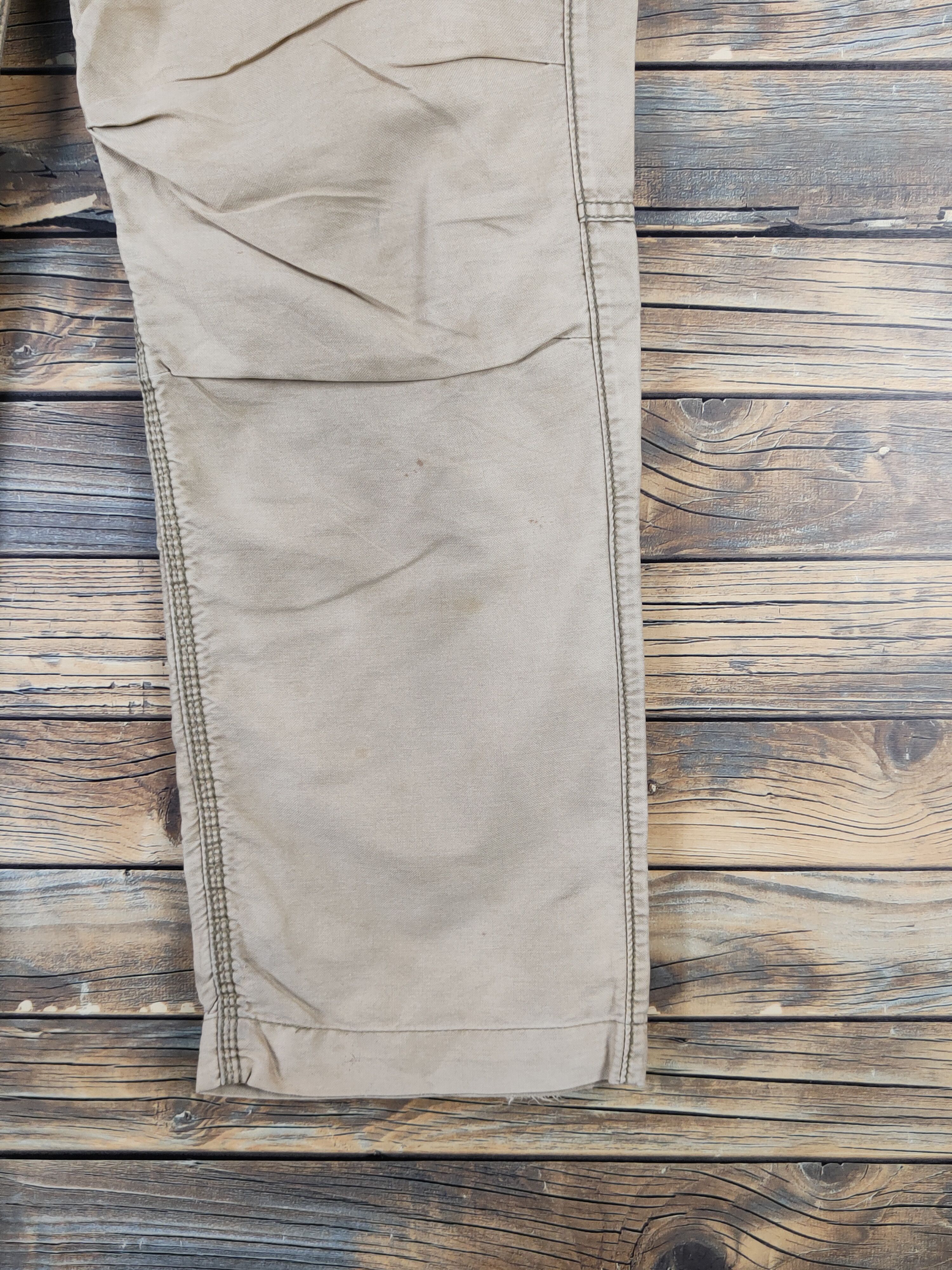 Japanese Brand Back Number Beige Multipocket Tactical Cargo Pants #W1503 Size US 33 - 6 Thumbnail