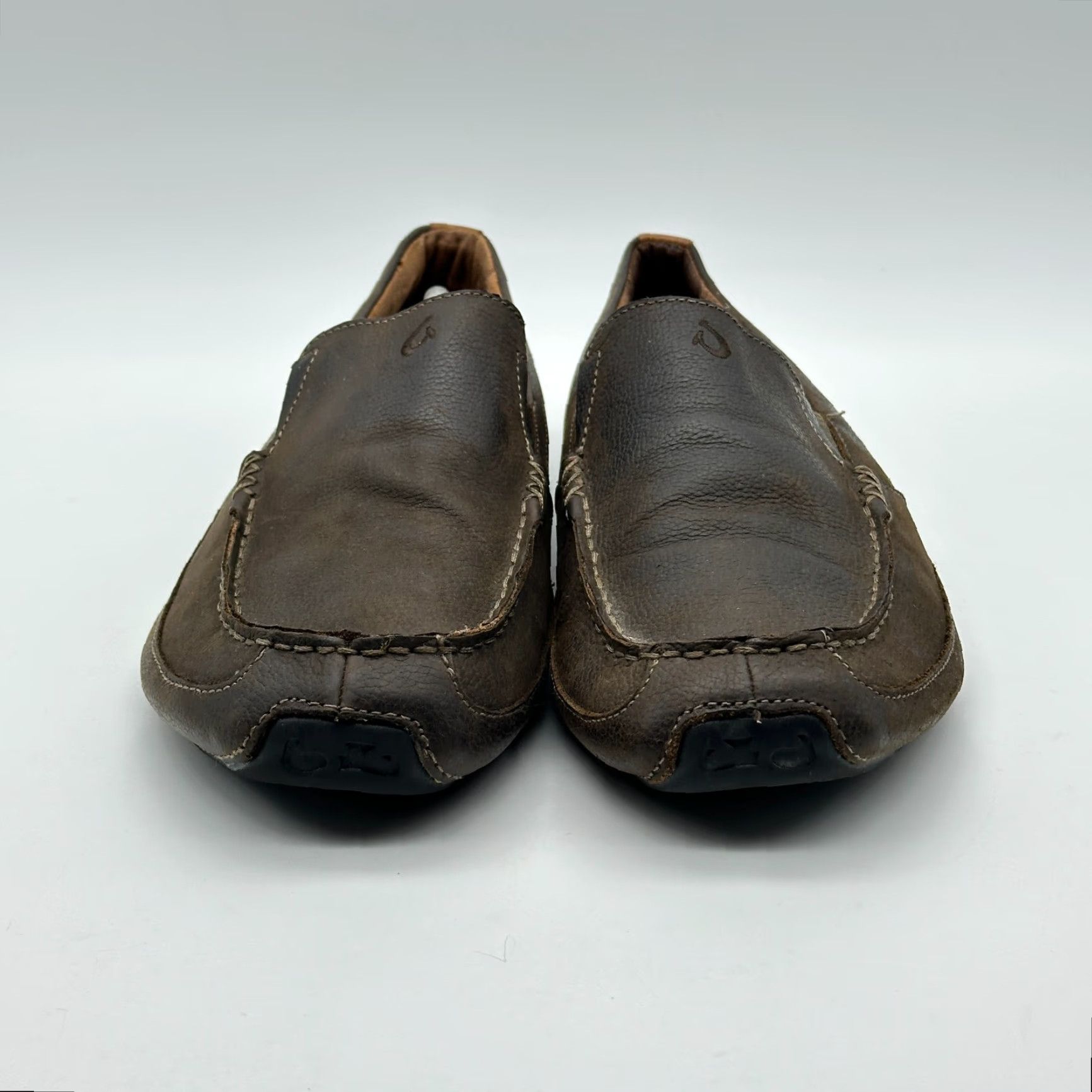 Olukai Olukai Akepa Moc Mens 13 M Brown Leather Casual Comfort Driving Loafers Size US 13 / EU 46 - 5 Thumbnail