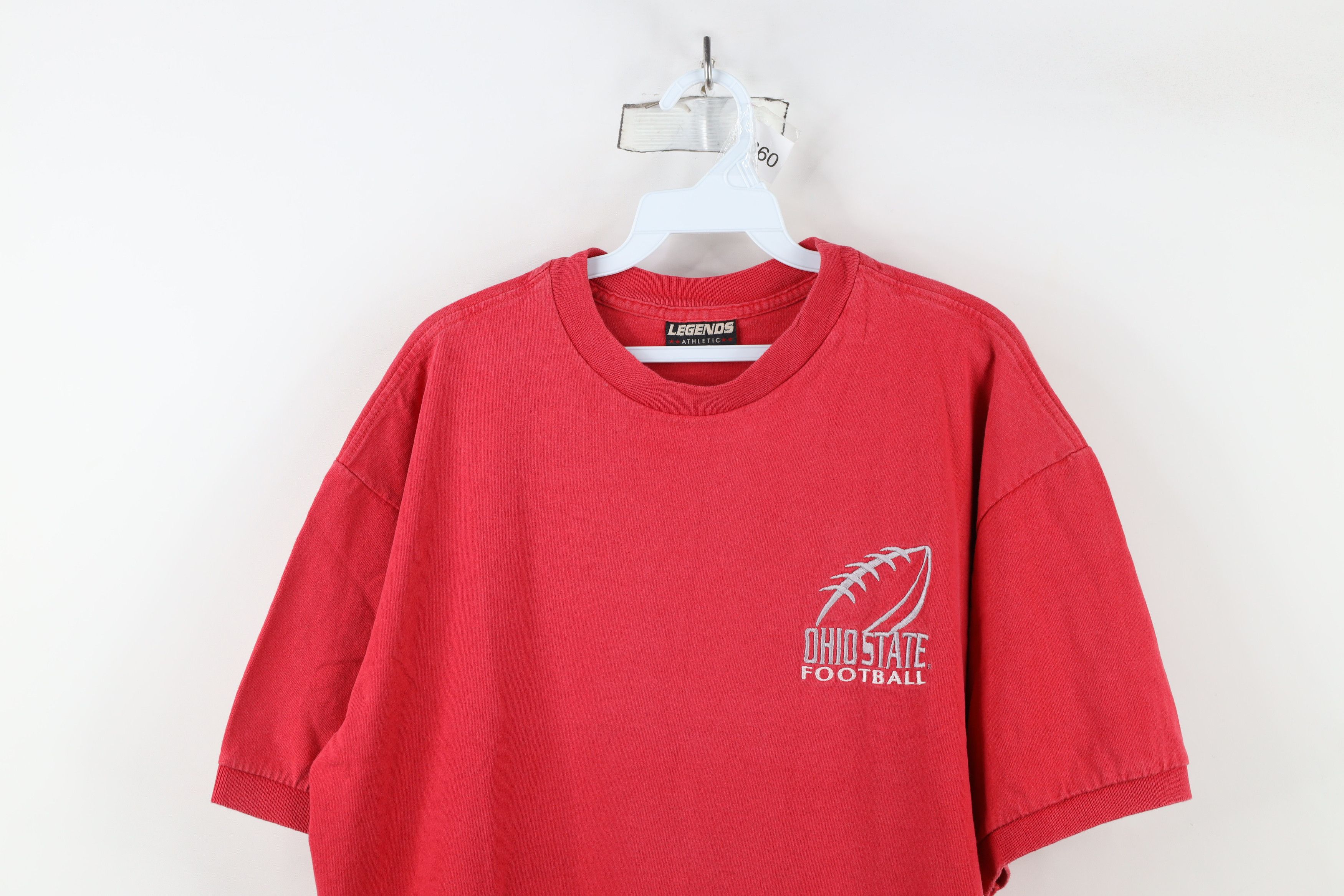 Vintage Vintage 90s Ohio State University Football Ringer T-Shirt Size US L / EU 52-54 / 3 - 2 Thumbnail