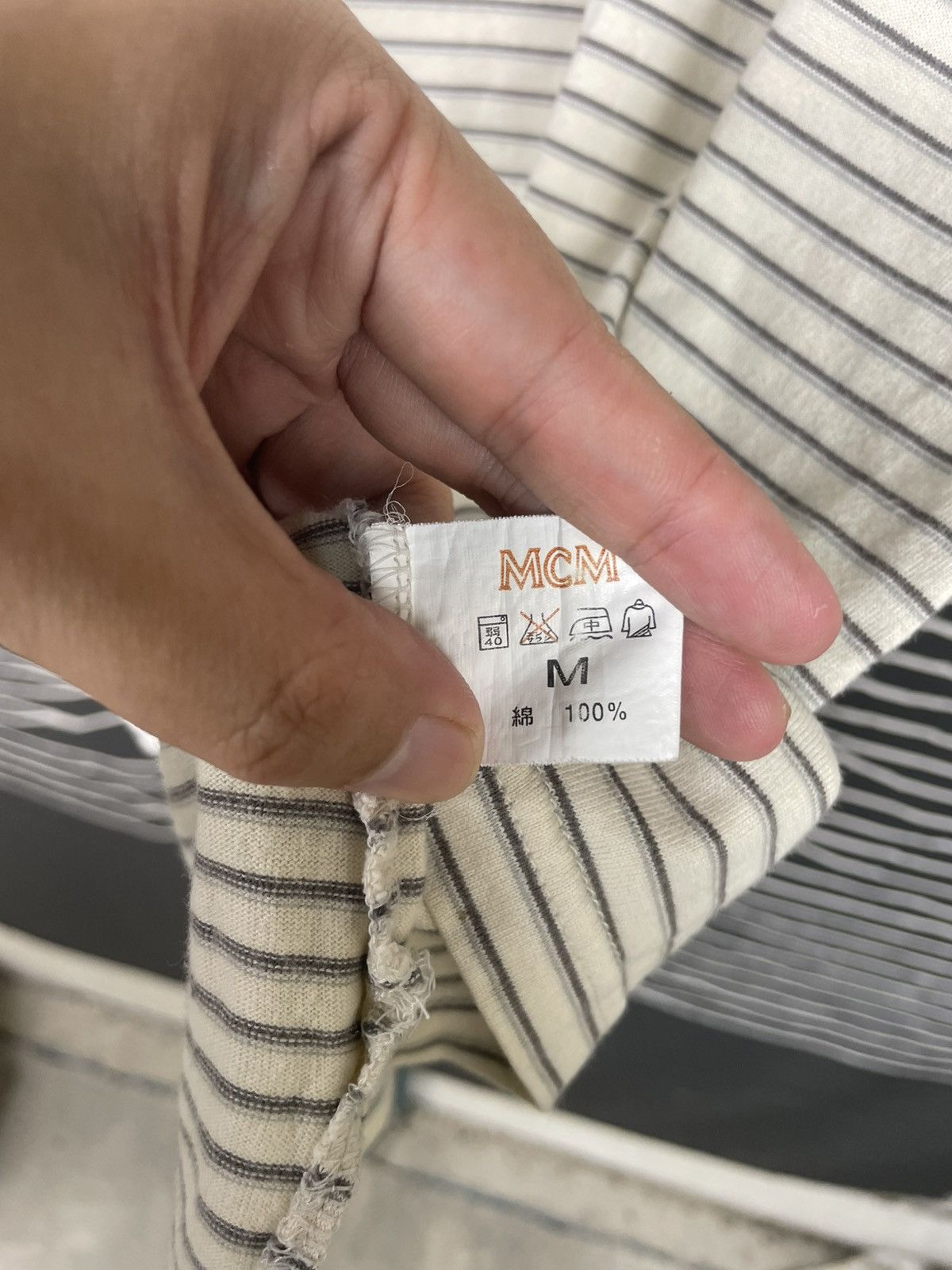 Designer × MCM Vintage MCM Stripe Tshirt Size US L / EU 52-54 / 3 - 7 Thumbnail