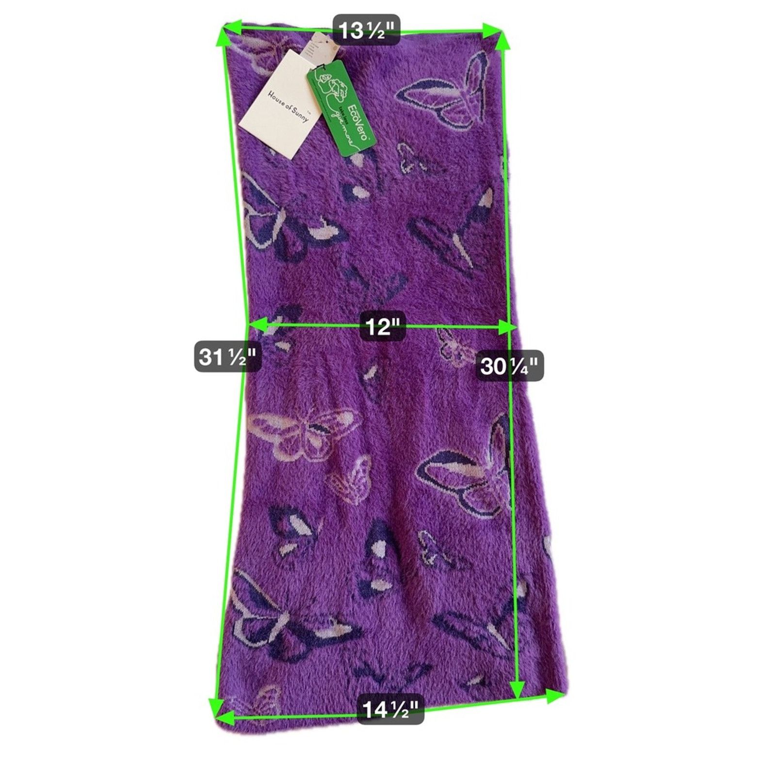 House of Sunny House of Sunny "Butterfly" Knit Skirt – Purple Fuzzy Size ONE SIZE - 2 Thumbnail
