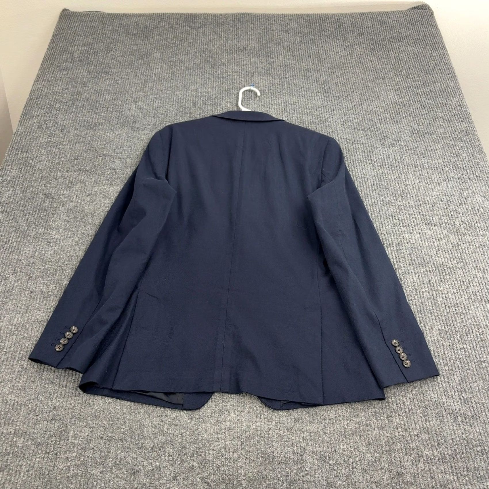 Charles Tyrwhitt Charles Tyrwhitt Blazer Mens 40R Navy Blue Cotton Elastane Slim Fit Professional Size 40R - 6 Thumbnail
