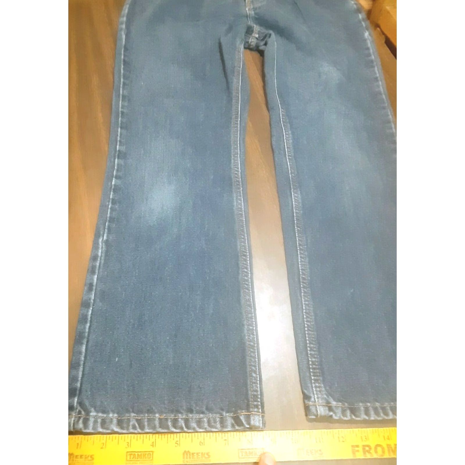Gap VINTAGE Gap 90s Rocker High Rise Mom Jeans 10 Regular Blue Bootcut Made in USA Size 29" - 6 Thumbnail