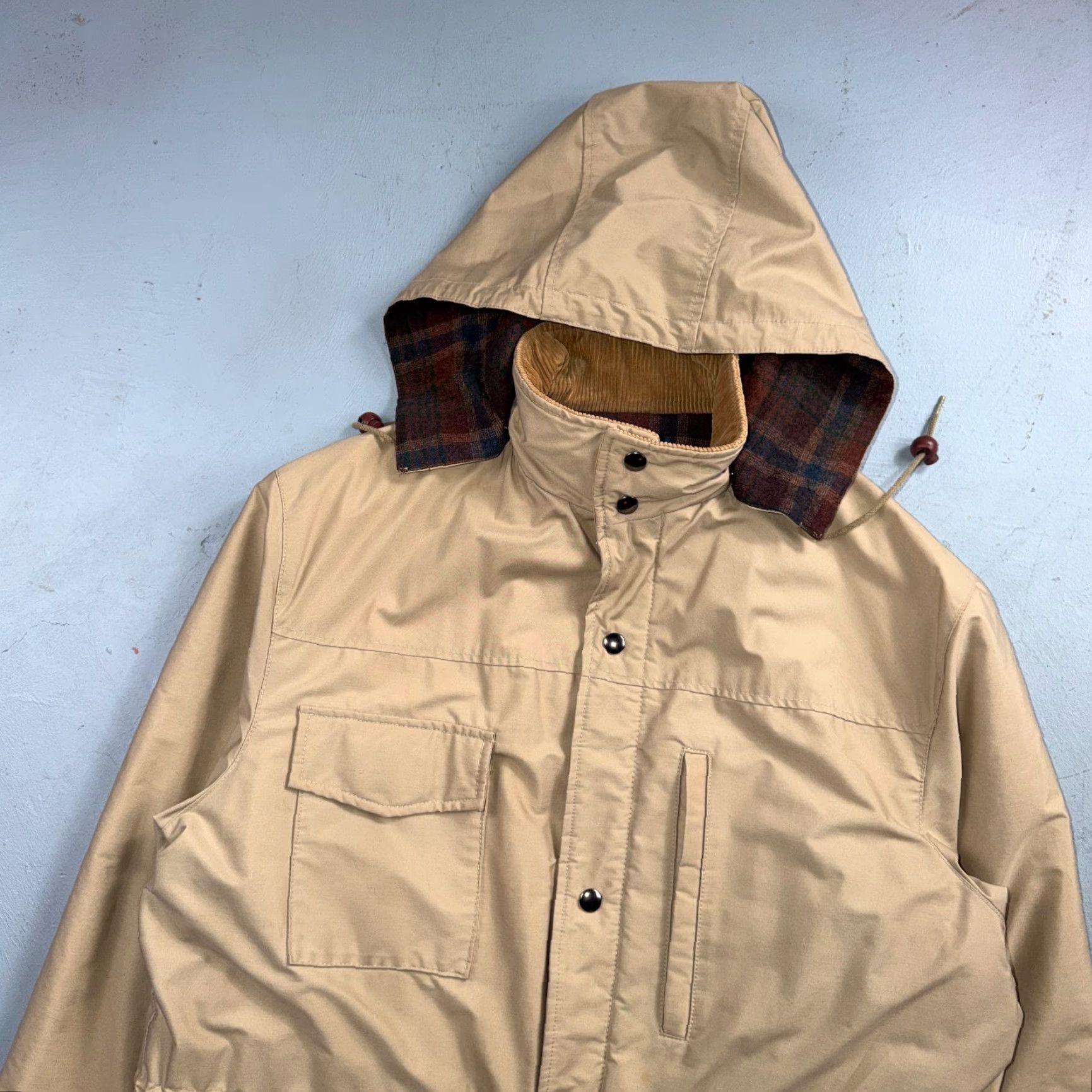 Pendleton VINTAGE Pendleton Jacket Coat USA Tan Beige Thinsulate Wool L Mid-Length Cinch Waist Men Size L Size US L / EU 52-54 / 3 - 7 Thumbnail