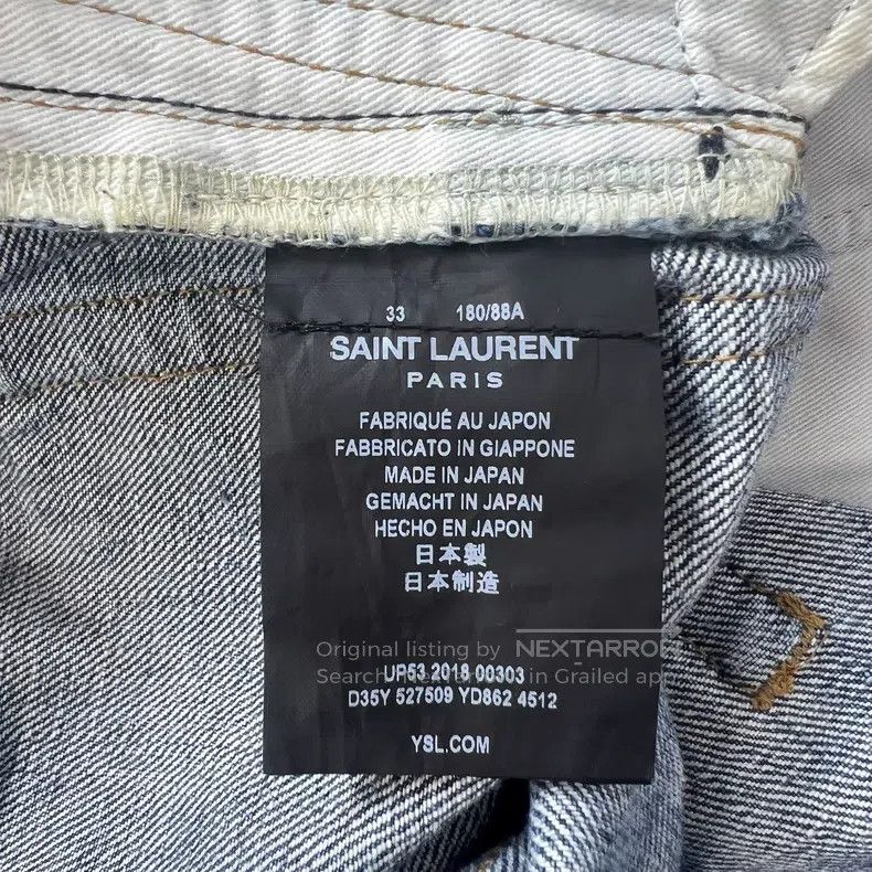 Saint Laurent Paris Saint Laurent Paris Cut Patch Destroyed Jeans Size US 33 - 6 Thumbnail